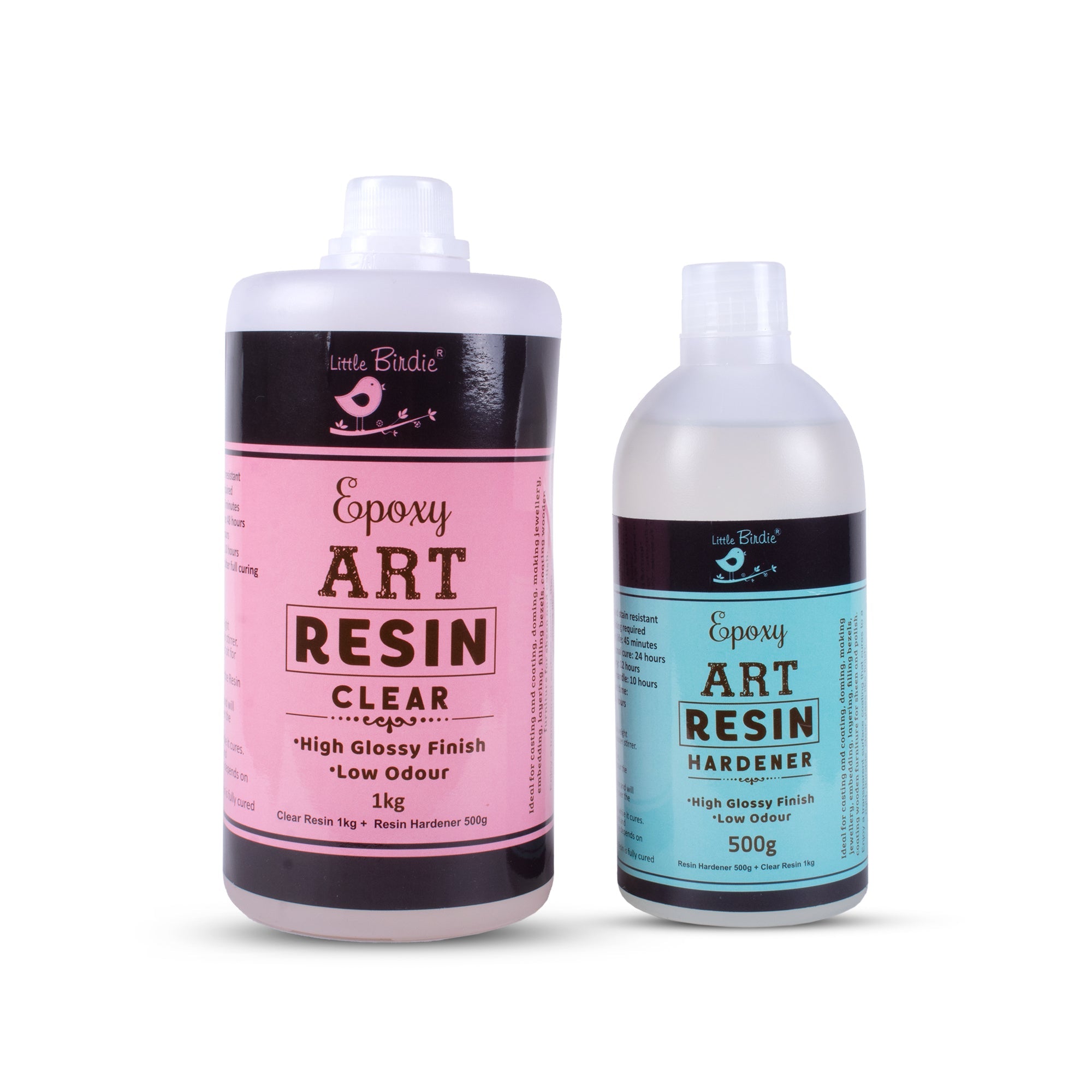 1.5 Kg - Epoxy Art Resin And Hardener Transparent Bottle