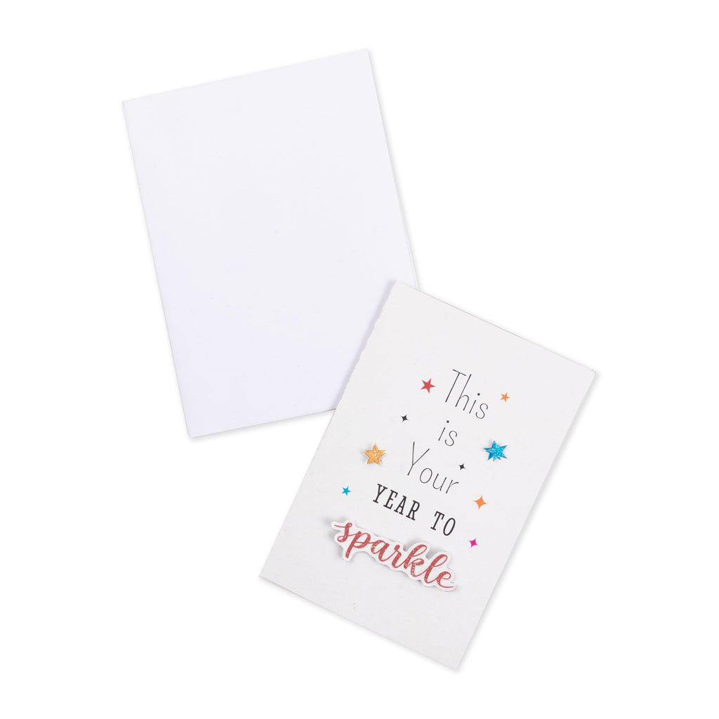 Greeting Card & Envelope This Is Your Year To Sparkle 4 X 6inch