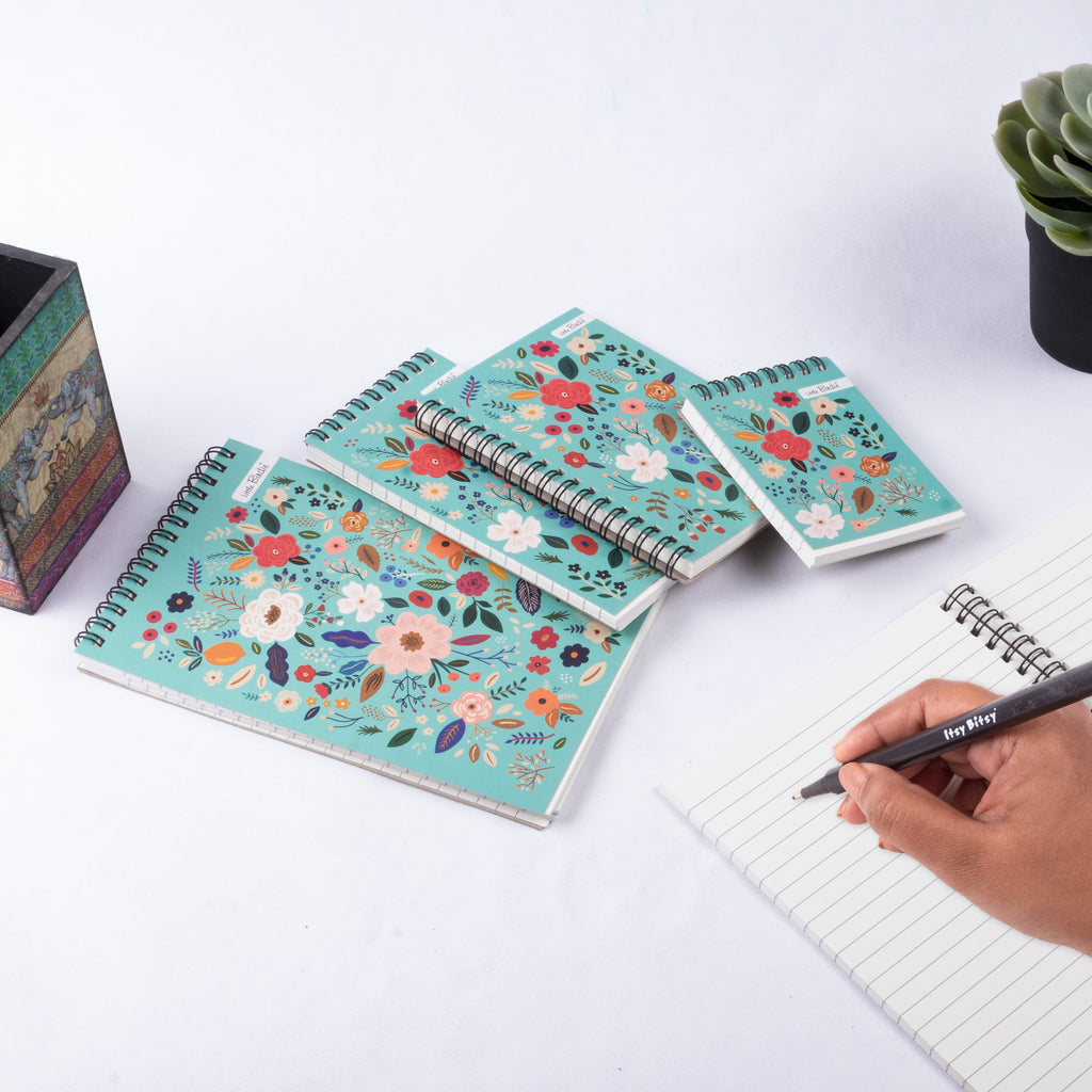Notebook Wild Blossom Wiro Ruled 16.5 X 8cm 120pages 90gsm 1Book