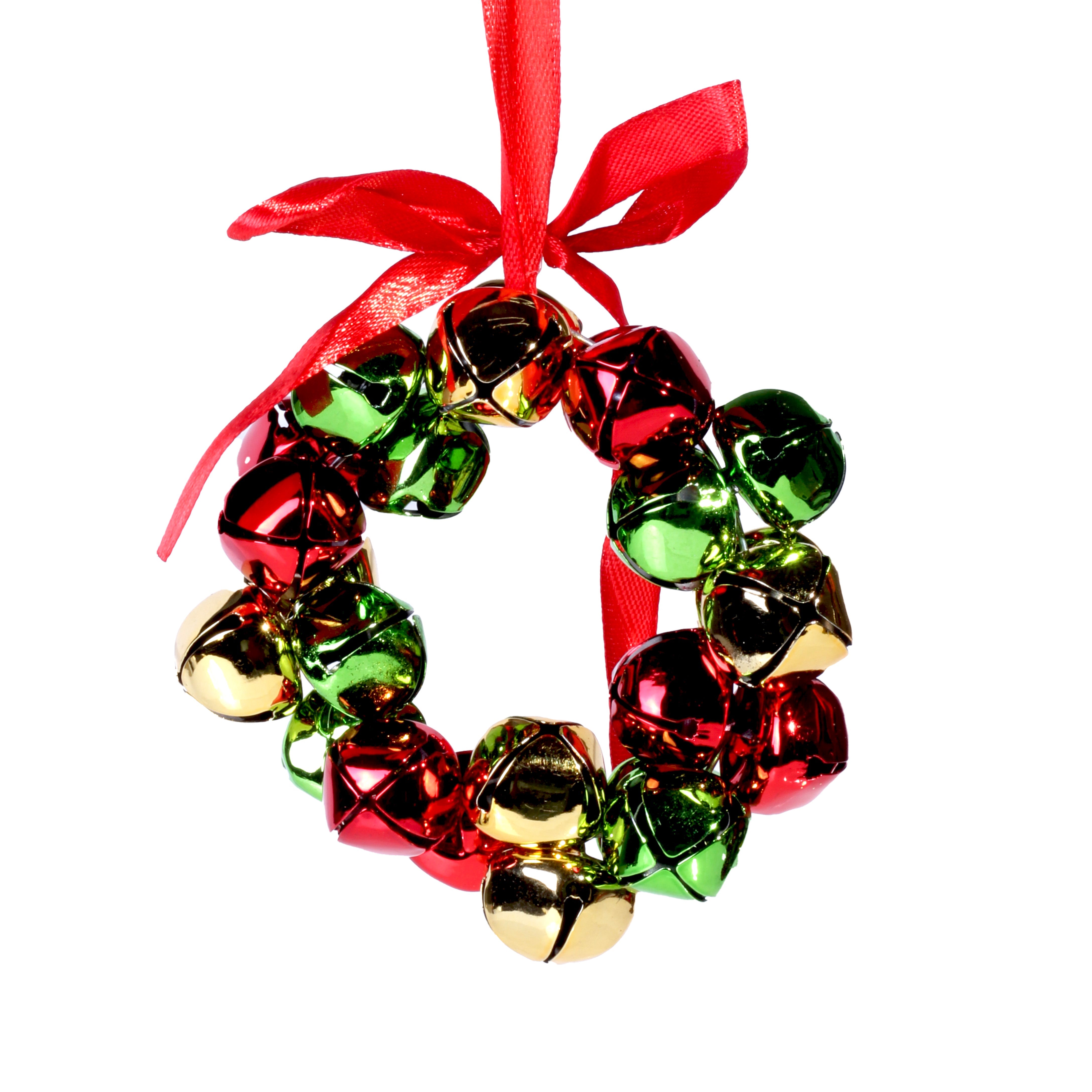 Christmas Nutbells Wreath Decorations Assorted color 10cm Dia