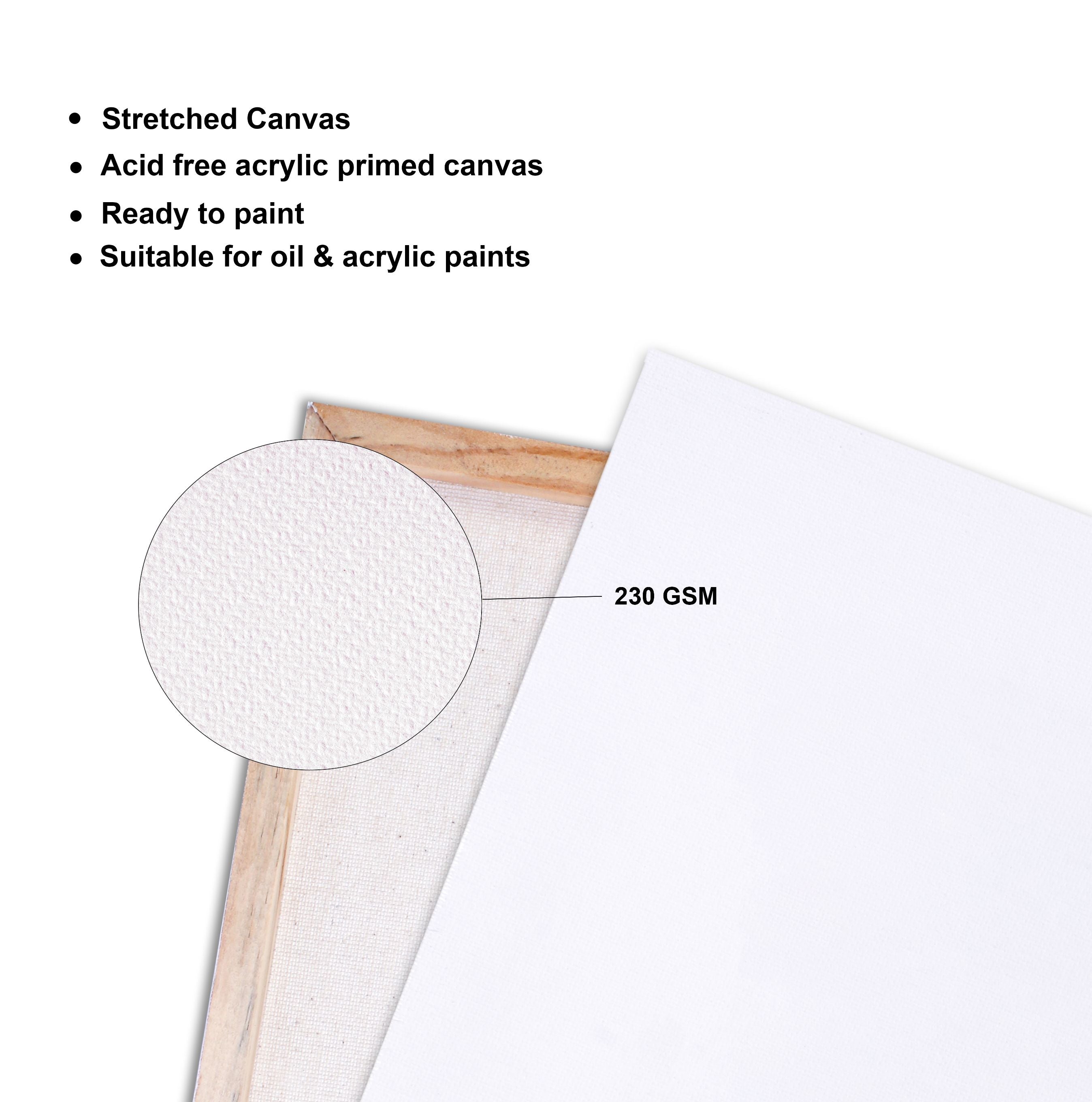 Mini Canvas 10 X 10Cm Pack Of 10Pc