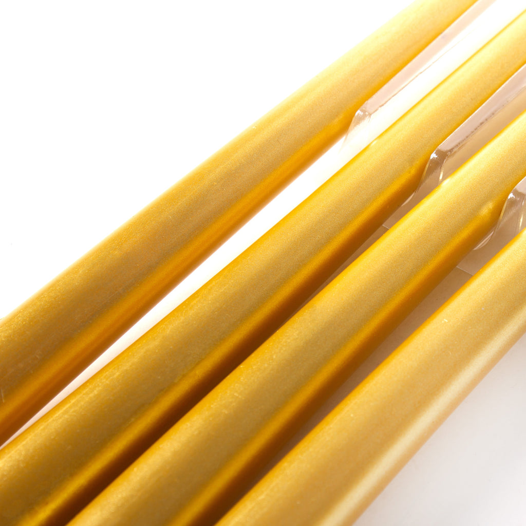 Metallic Round Candle Gold 10inch 4pcs Box