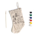 DIY Pre-Printed Stocking Painting Kit Santa Celebration Approx L24.9 X W13.4cm 1pc