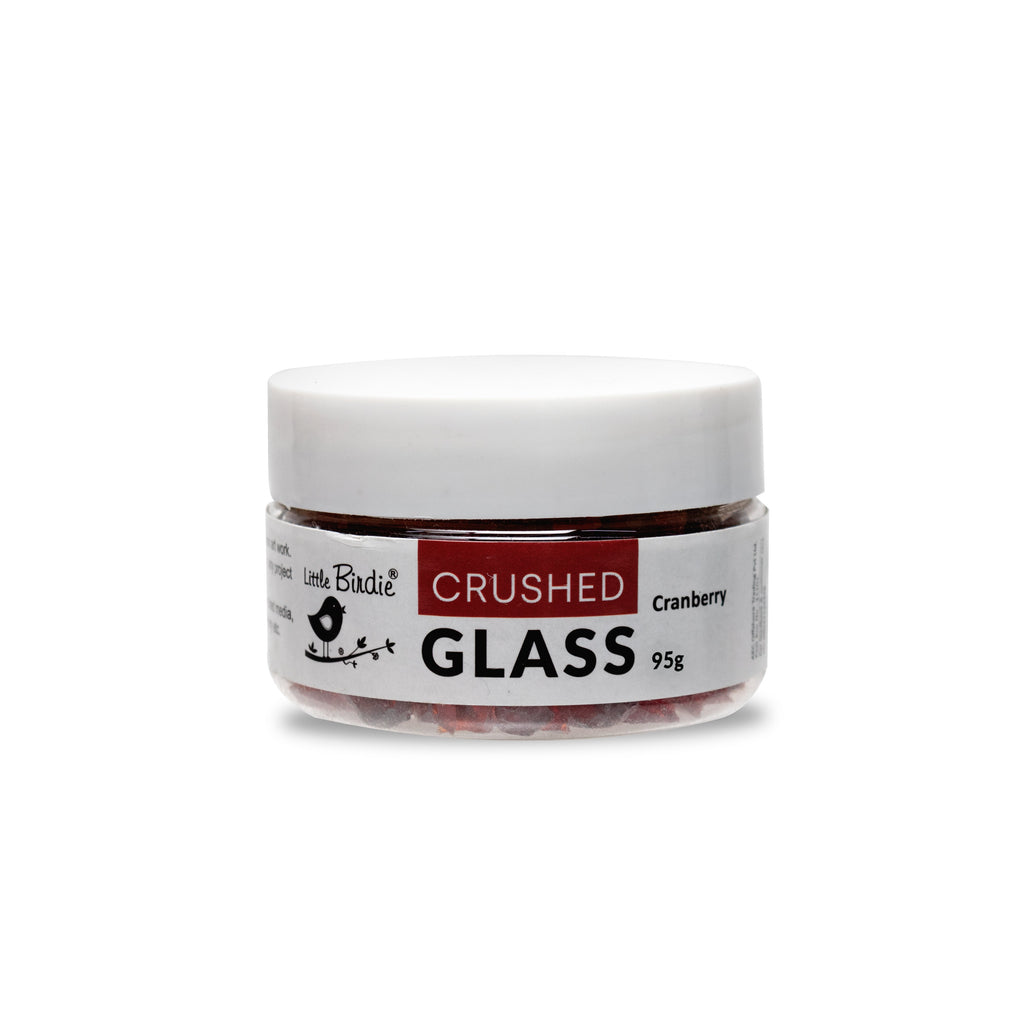 Crushed Glass Cranberry 95G Bottle Lb