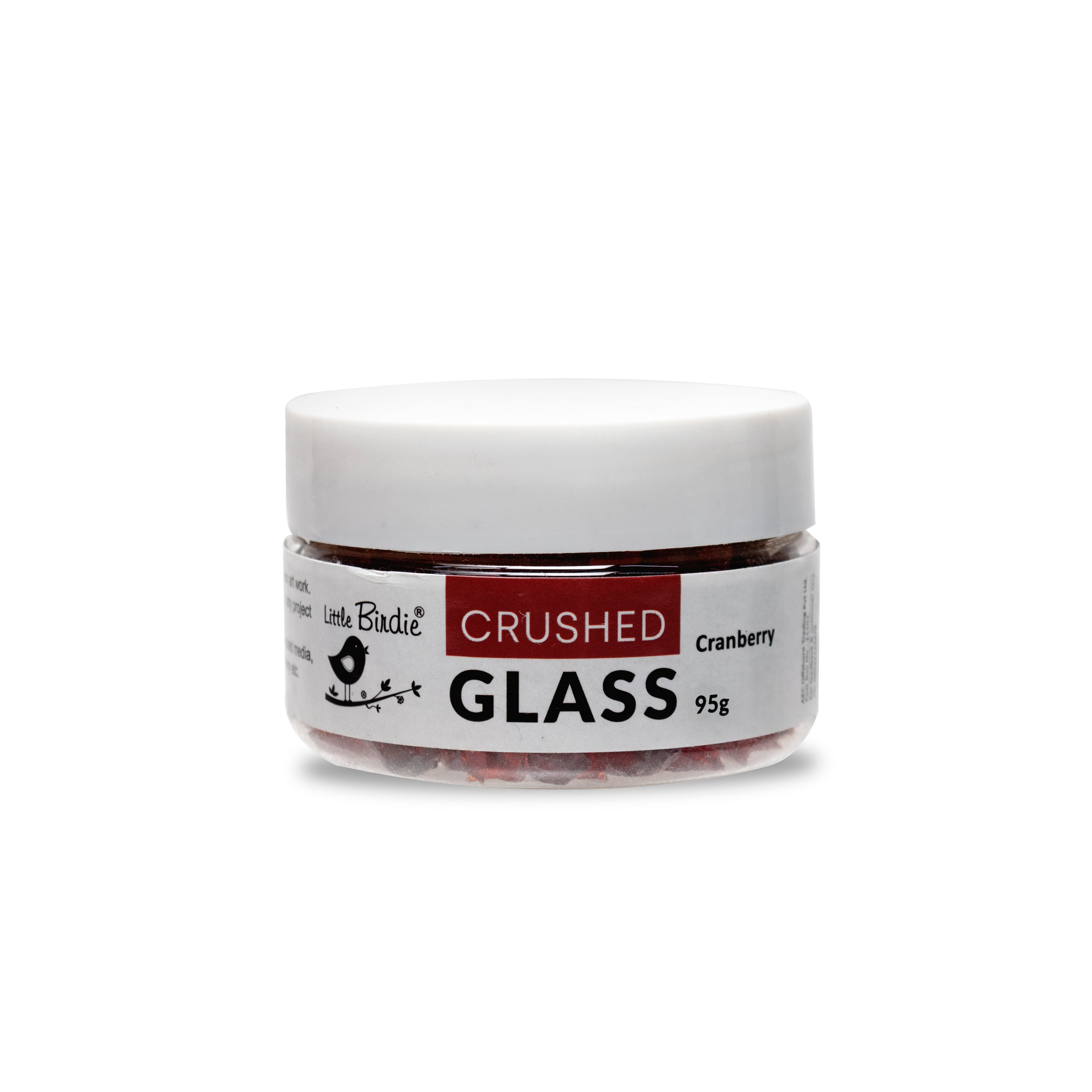 Crushed Glass Cranberry 95G Bottle Lb