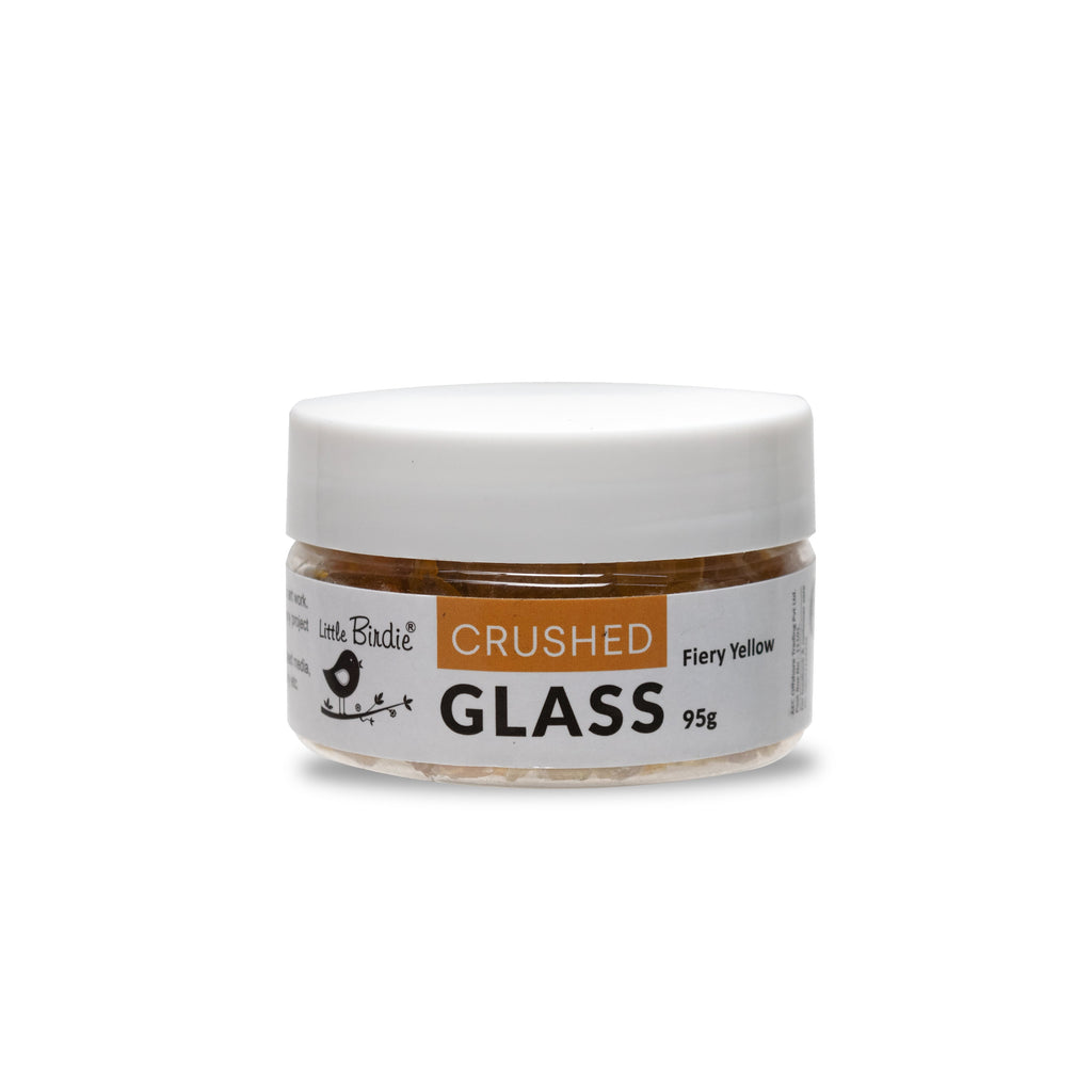 Crushed Glass Fiery Yellow 95G Bottle Lb