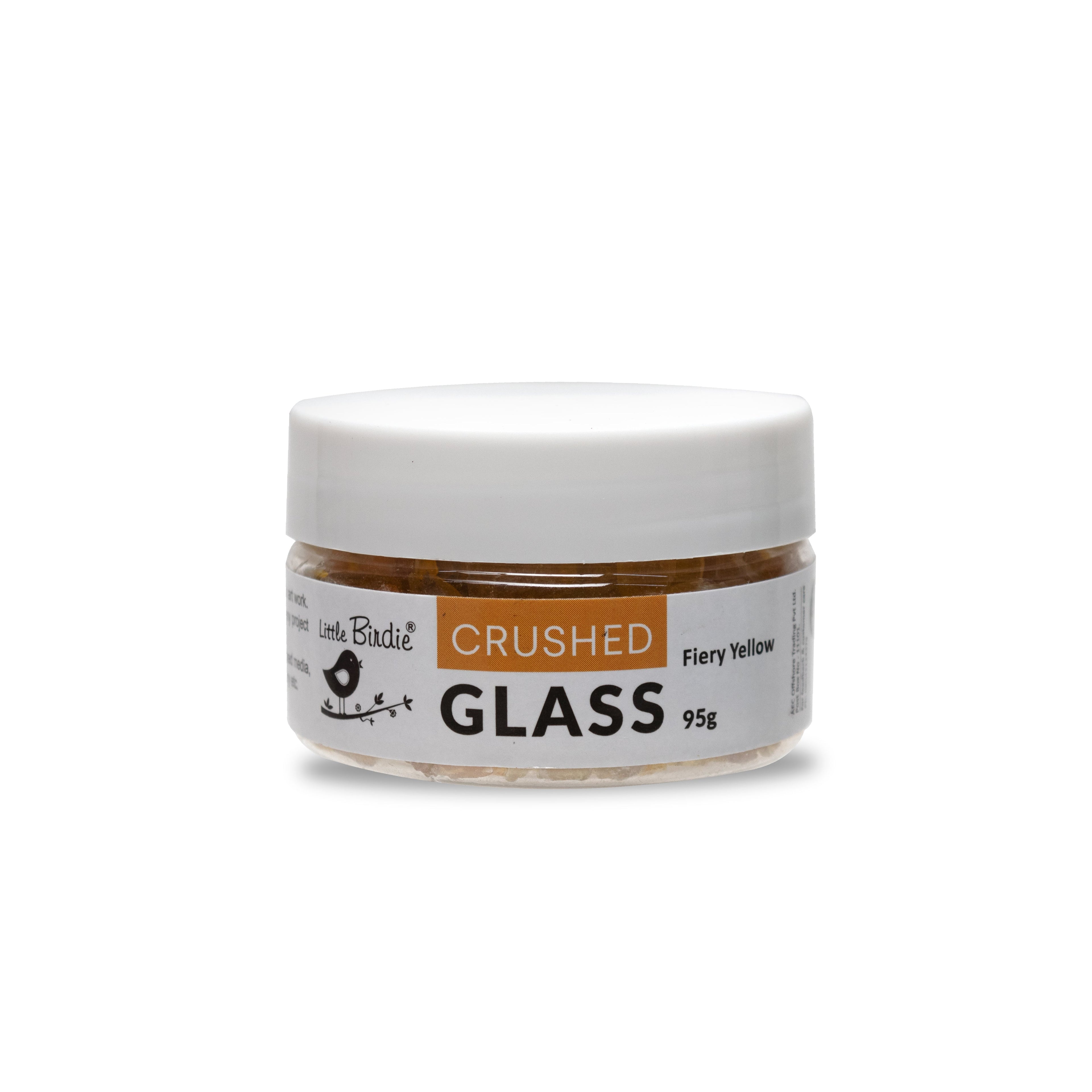 Crushed Glass Fiery Yellow 95G Bottle Lb