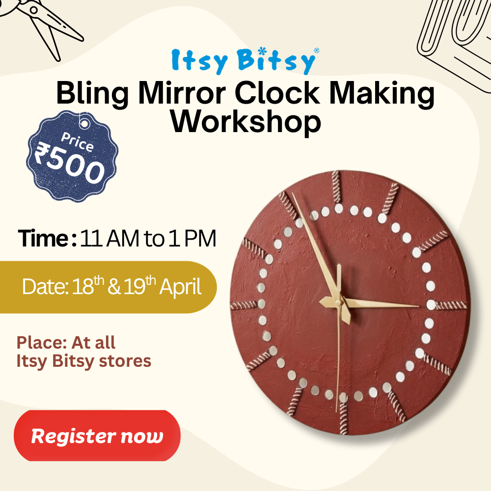 Bling Mirror Clock Making Workshop - Summer Workshop