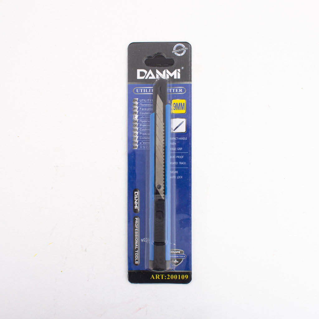 Heavy Duty 9mm Cutter Knife 1pc Blister Danmi