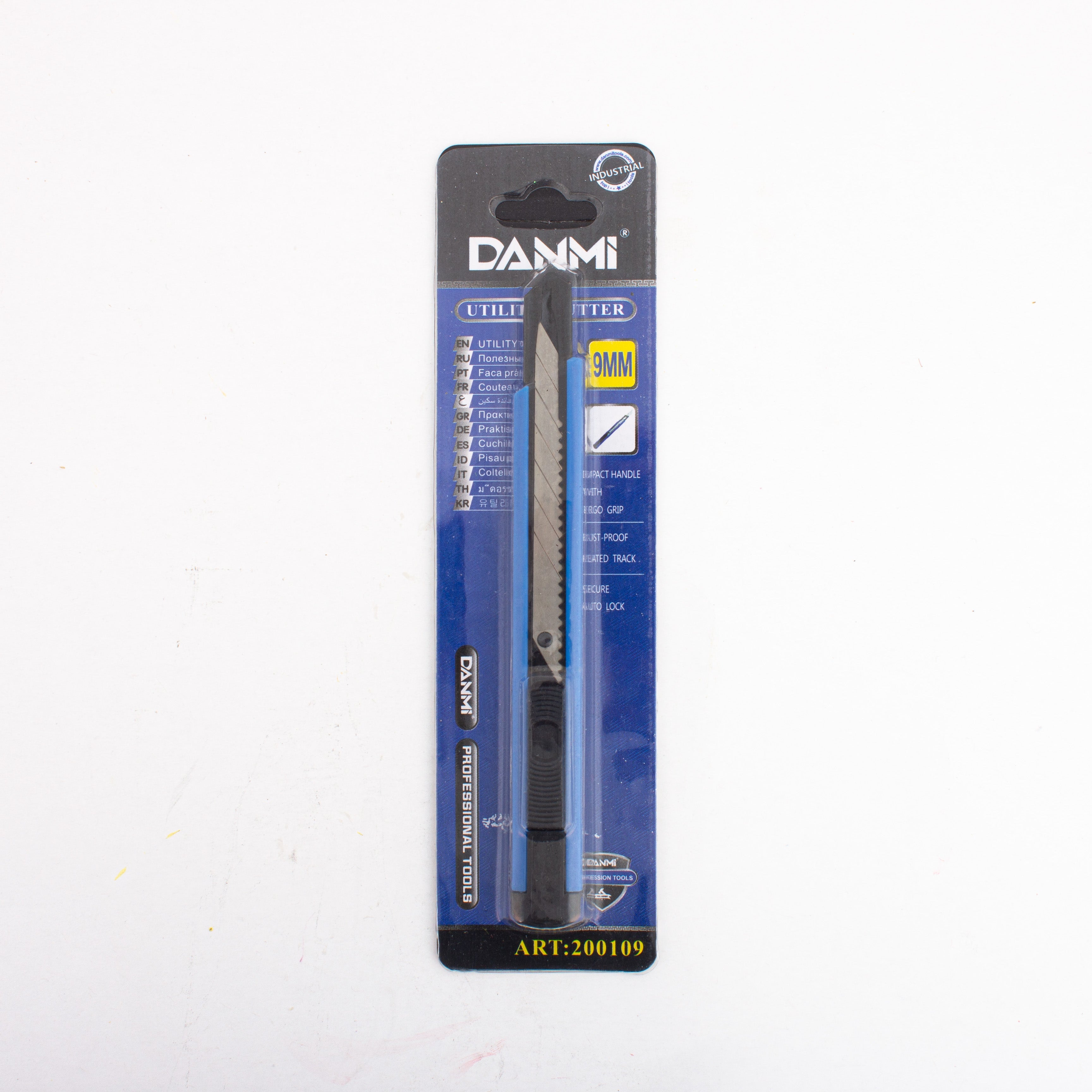 Heavy Duty 9mm Cutter Knife 1pc Blister Danmi