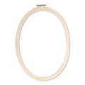 Pine Wooden Embroidery Hoops Oval With Brass Screw 10Inch 1 Pc