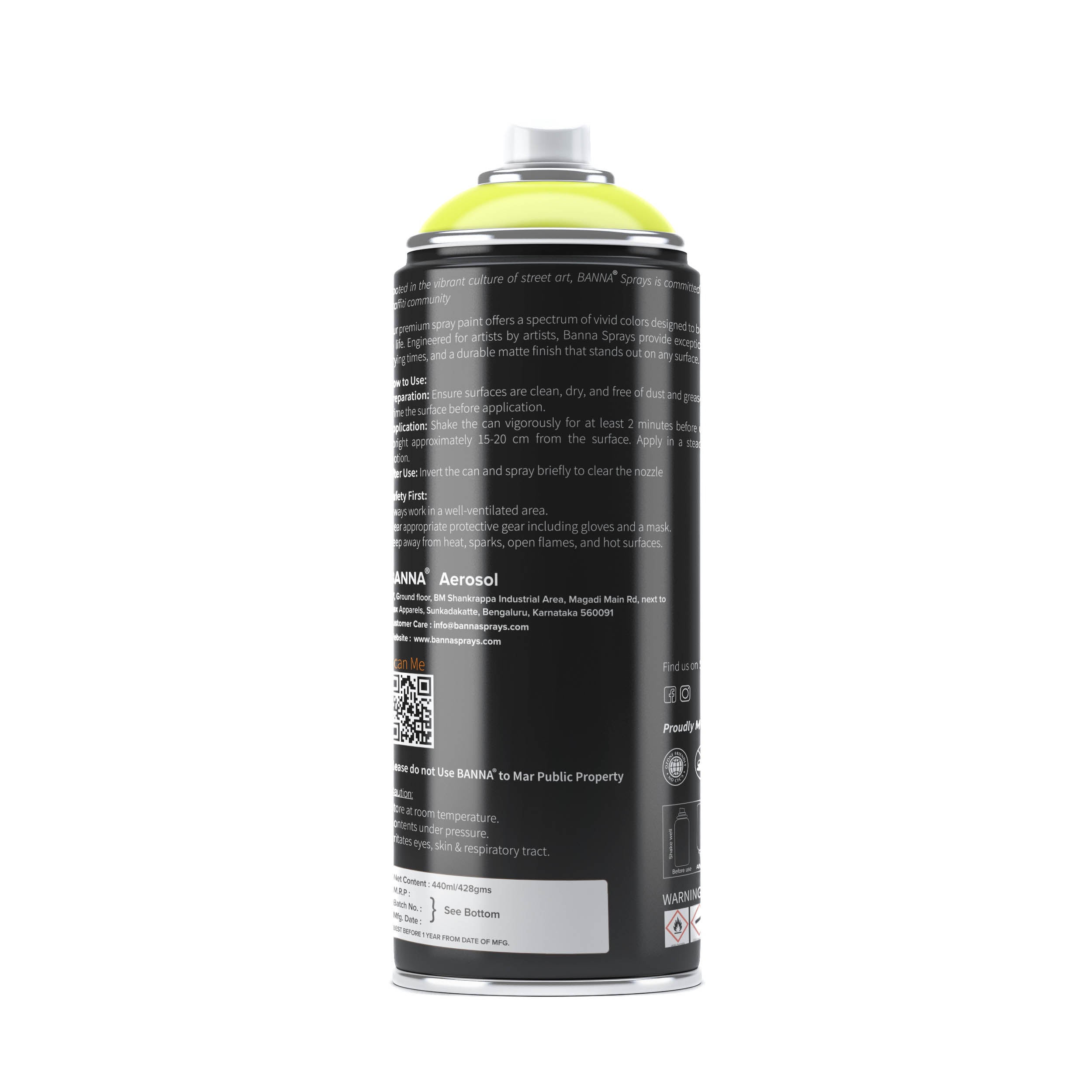 Graffiti Spray Paint Kiwi Light 400ml Bottle
