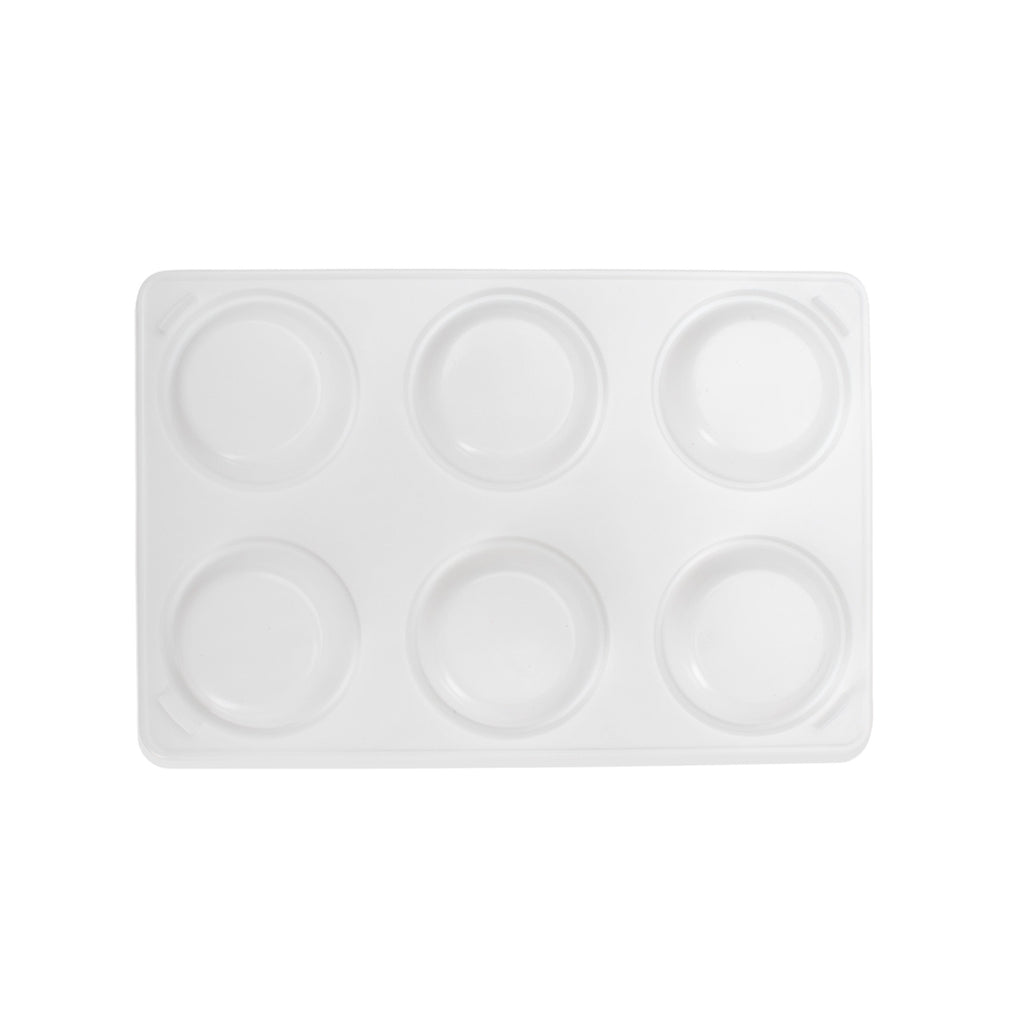Artists Plastic Palette 9Inch X 5.9Inch 6 Well 1Pc