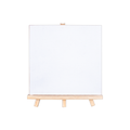 Wooden Mini Easel With Canvas Easel Size 24cm Canvas Size 20 X 20cm Set of 5pc