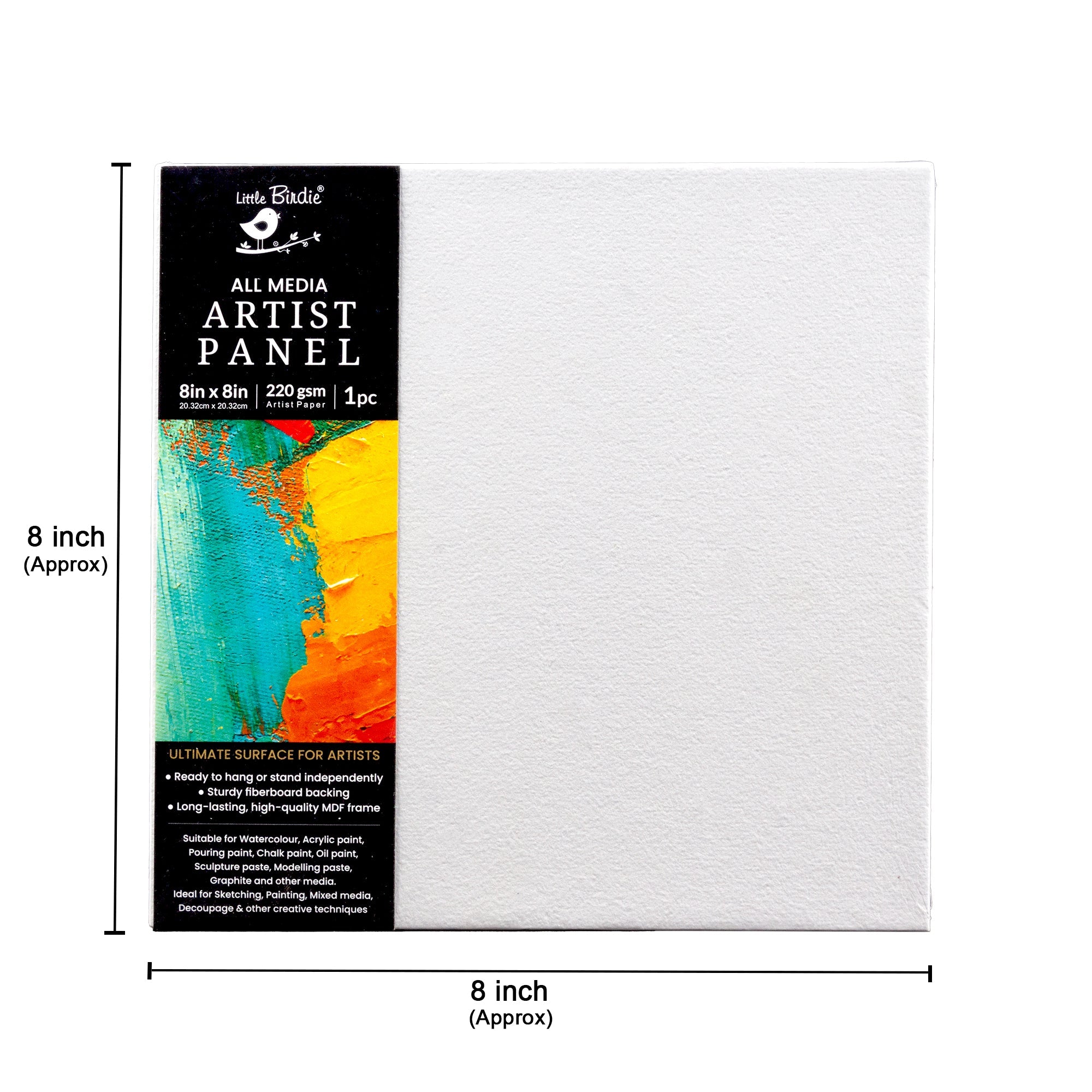 All Media Artist Panel Square 8 X 8inch 1pc