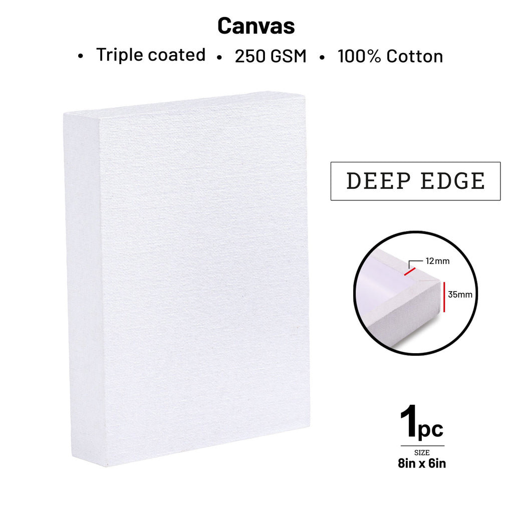 Artists 3D Deep Edge Canvas Panel Rectangle 6 X 8inch 1pc
