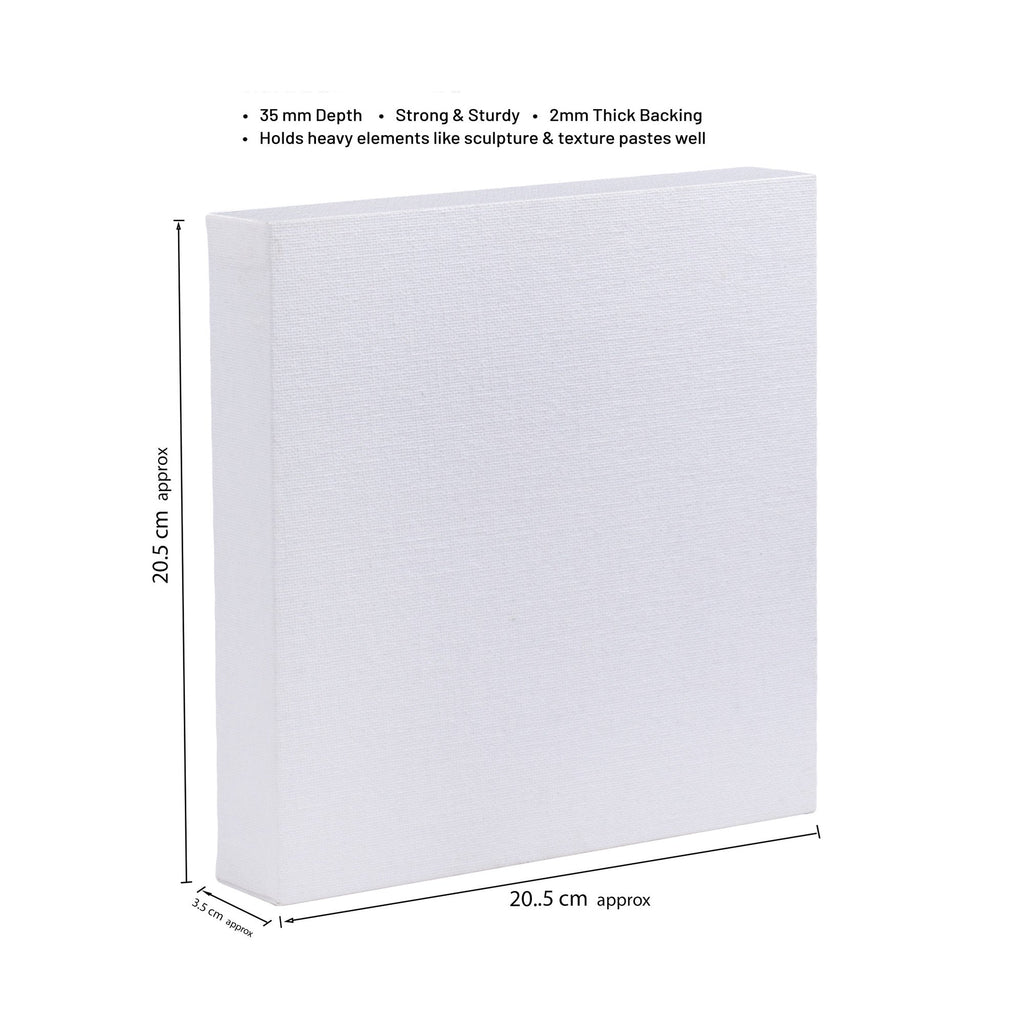 Artists 3D Deep Edge Canvas Panel Square 8 X 8inch 1pc