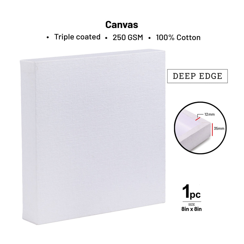 Artists 3D Deep Edge Canvas Panel Square 8 X 8inch 1pc