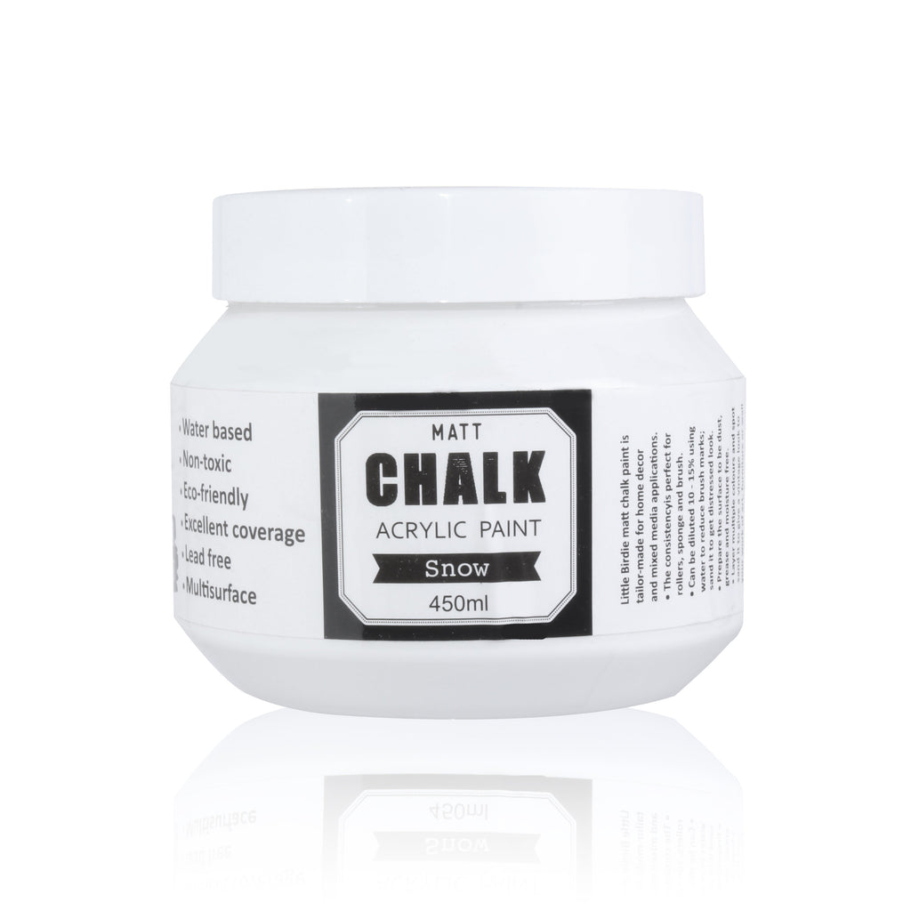Home Decor Chalk Paint Snow 450ml Jar