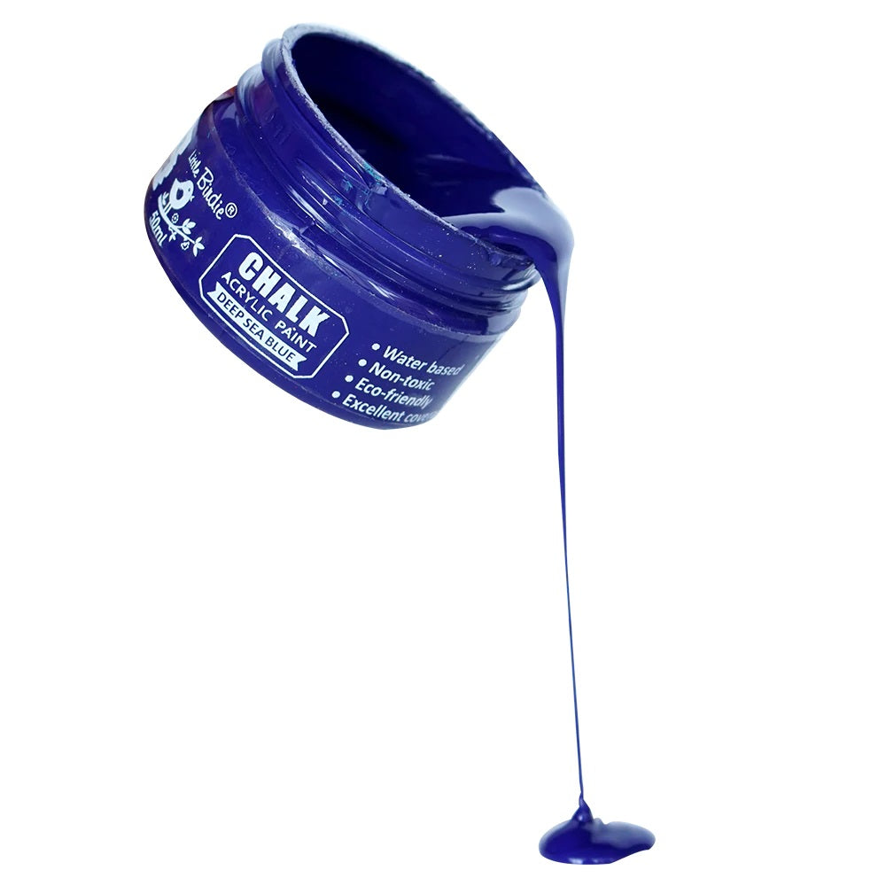 Home Decor Chalk Paint Deep Sea Blue 50ml Bottle
