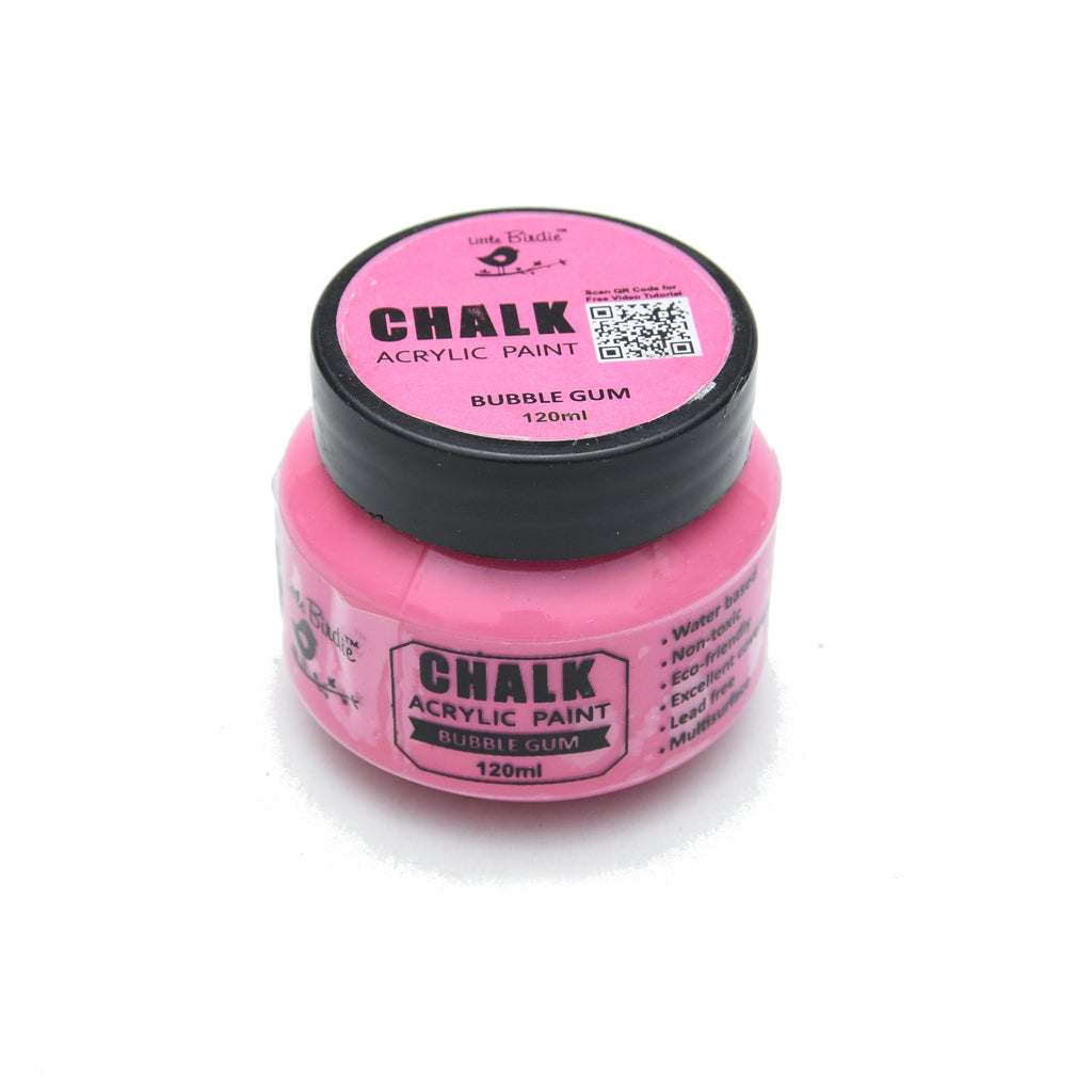 Home Decor Chalk Paint Bubble Gum 120ml Bottle
