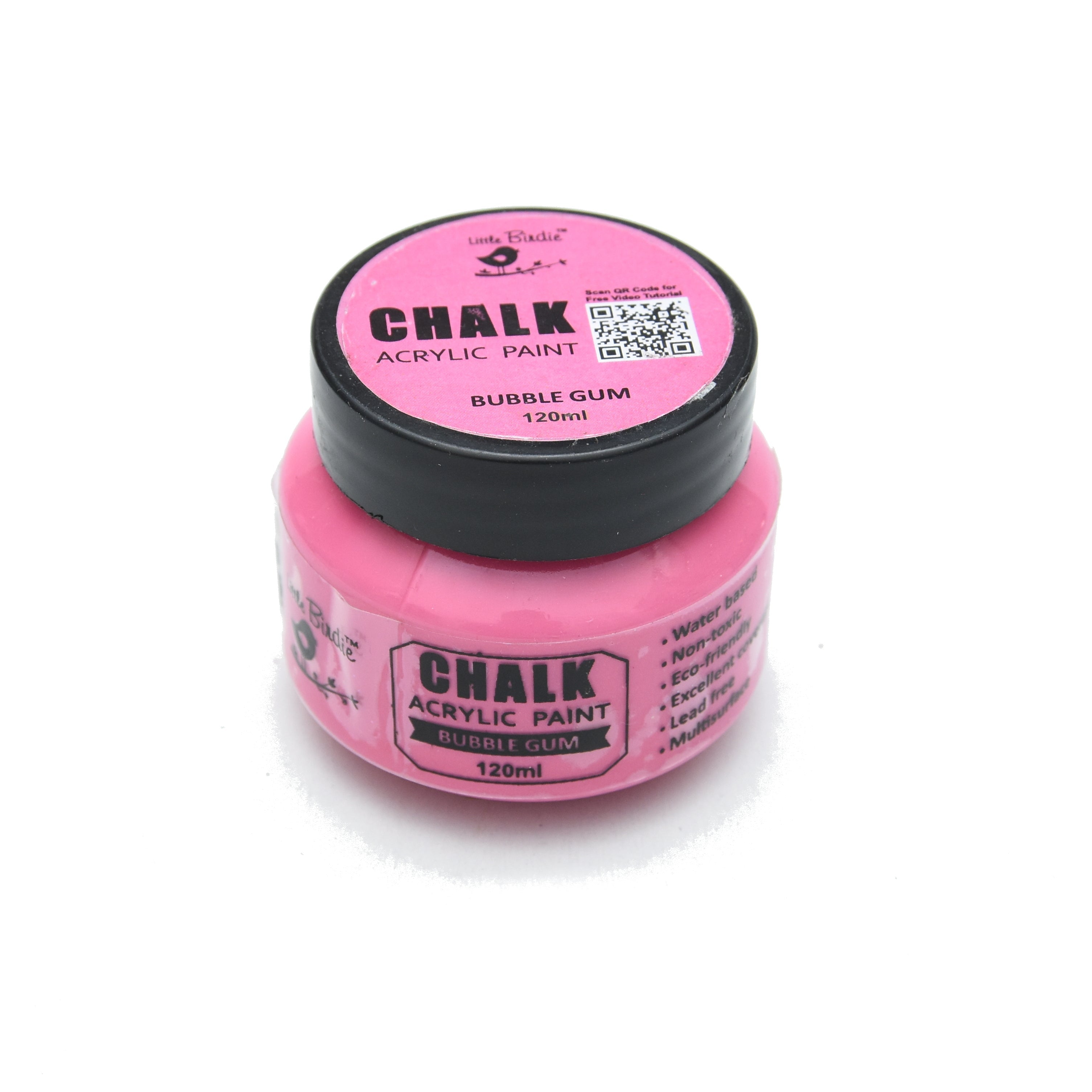 Home Decor Chalk Paint Bubble Gum 120ml Bottle
