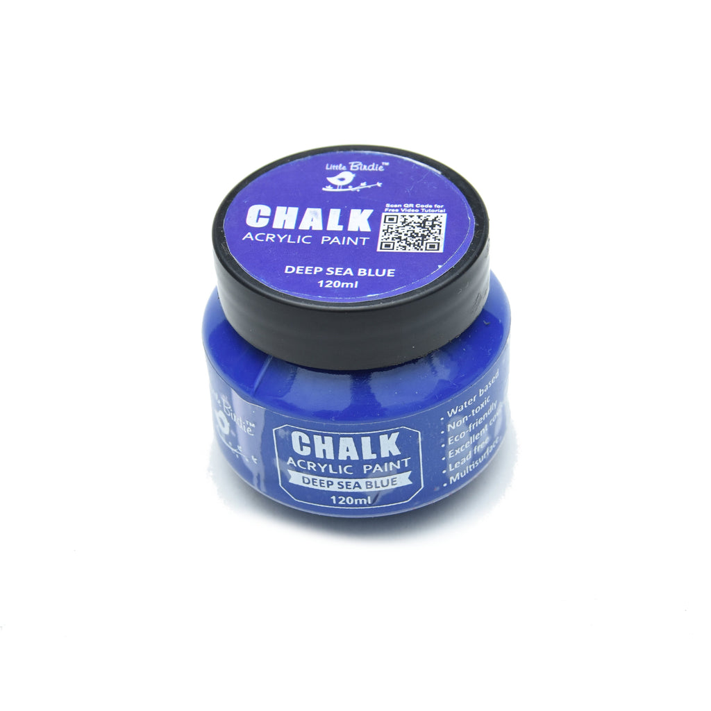 Home Decor Chalk Paint Deep Sea Blue 120ml Bottle
