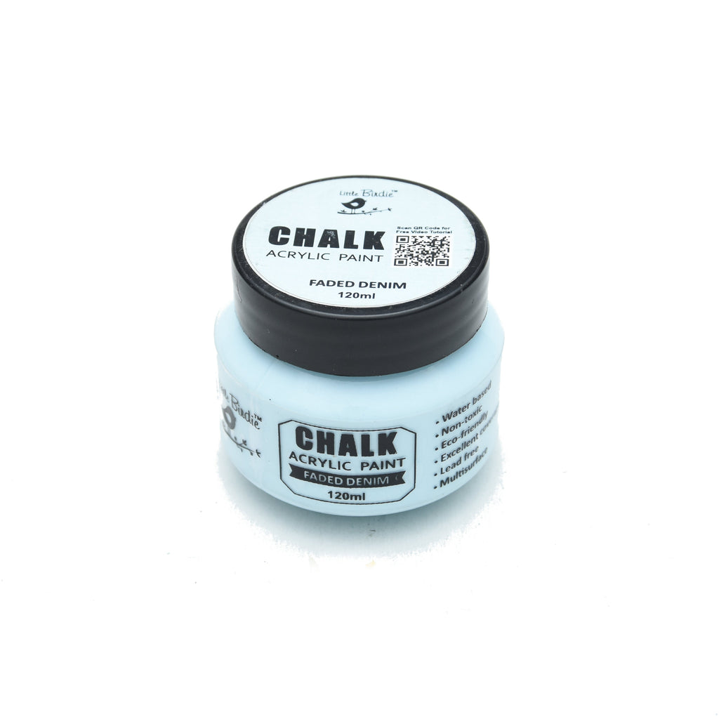 Home Decor Chalk Paint Faded Denim 120ml Bottle