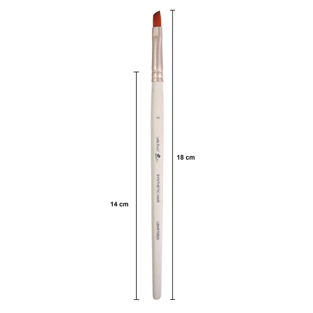 Angular Brush Synthetic Hair Size 2 Handle Length 150mm