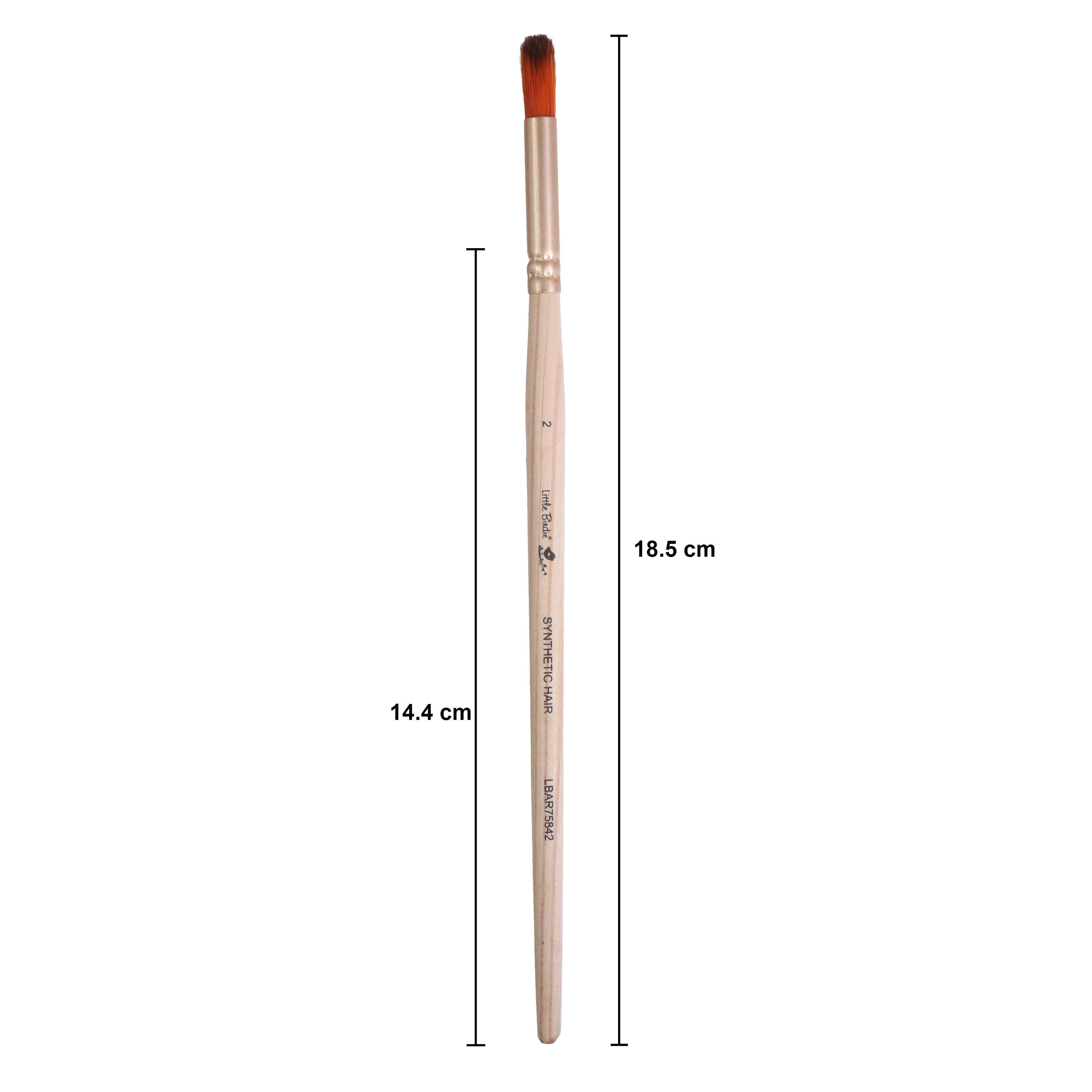 Deer Foot Brush Synthetic Hair Size 2 Handle Length 150mm