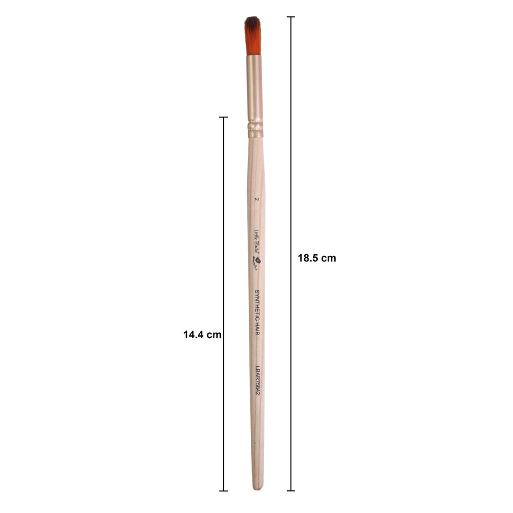Deer Foot Brush Synthetic Hair Size 2 Handle Length 150mm