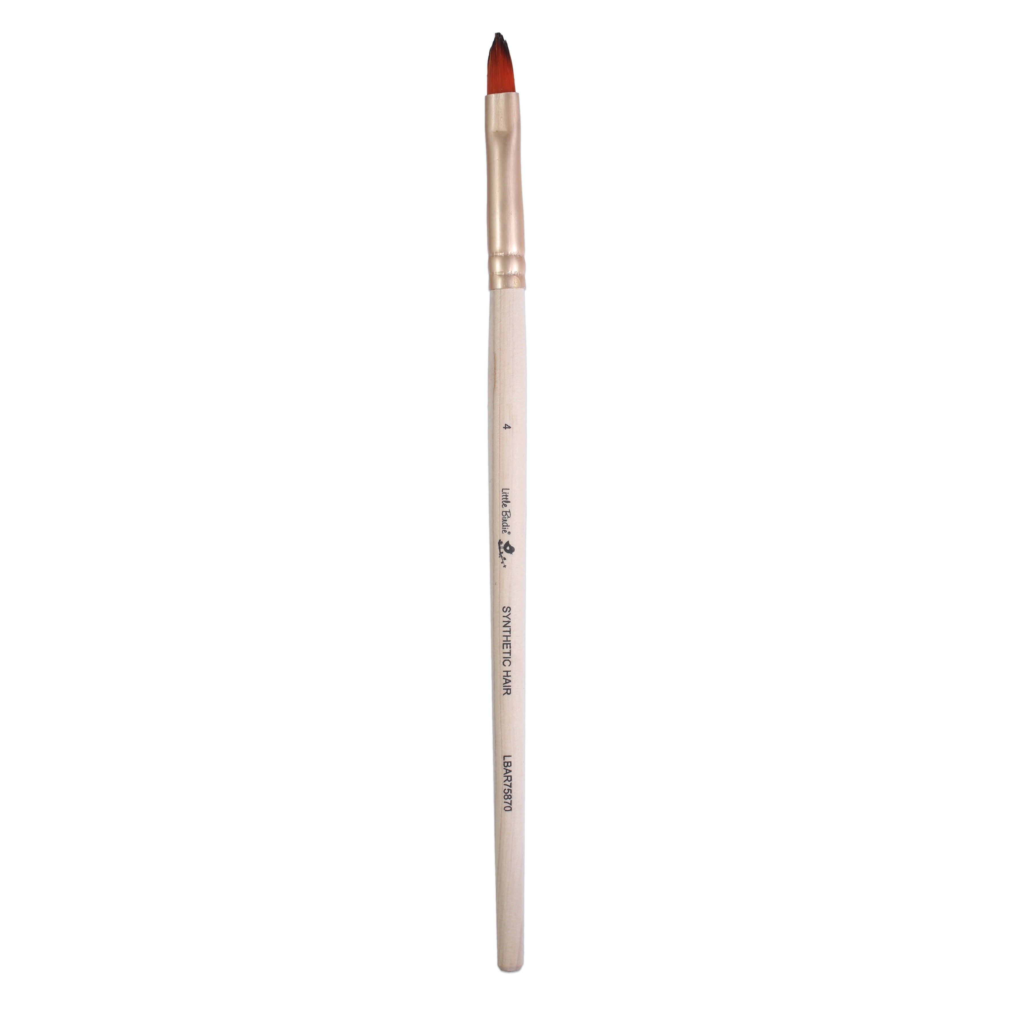 Cat`S Tongue Brush Synthetic Hair Size 4 Handle Length 150mm