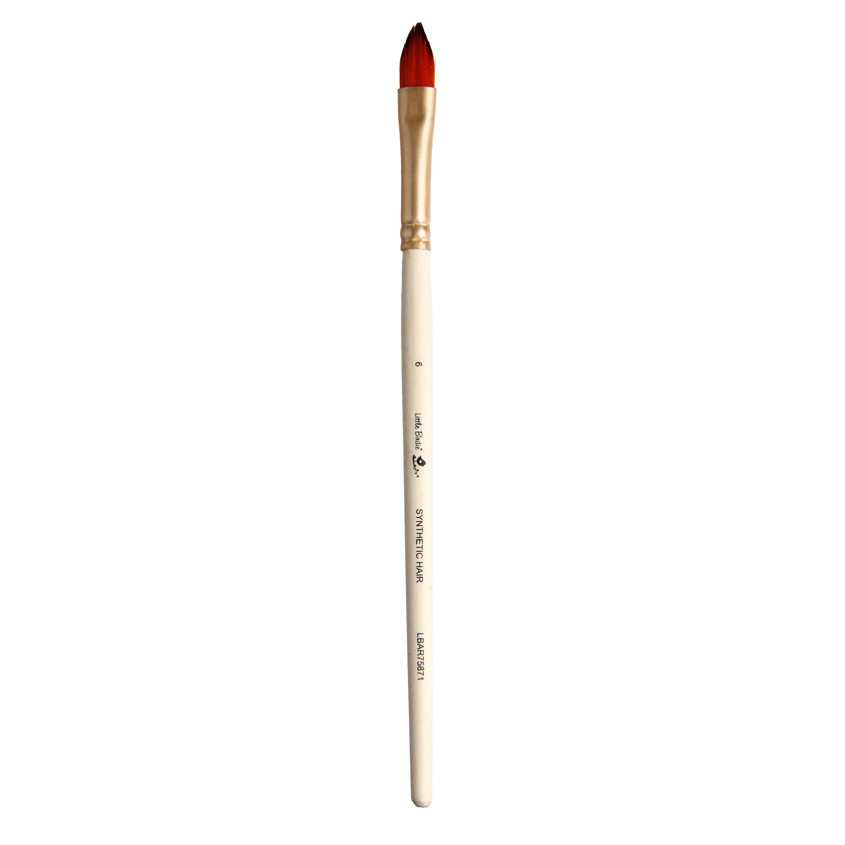 Cat`S Tongue Brush Synthetic Hair Size 6 Handle Length 150mm
