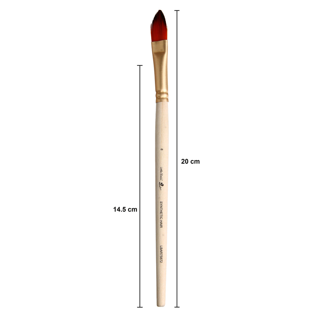 Cat`S Tongue Brush Synthetic Hair Size 8 Handle Length 150mm