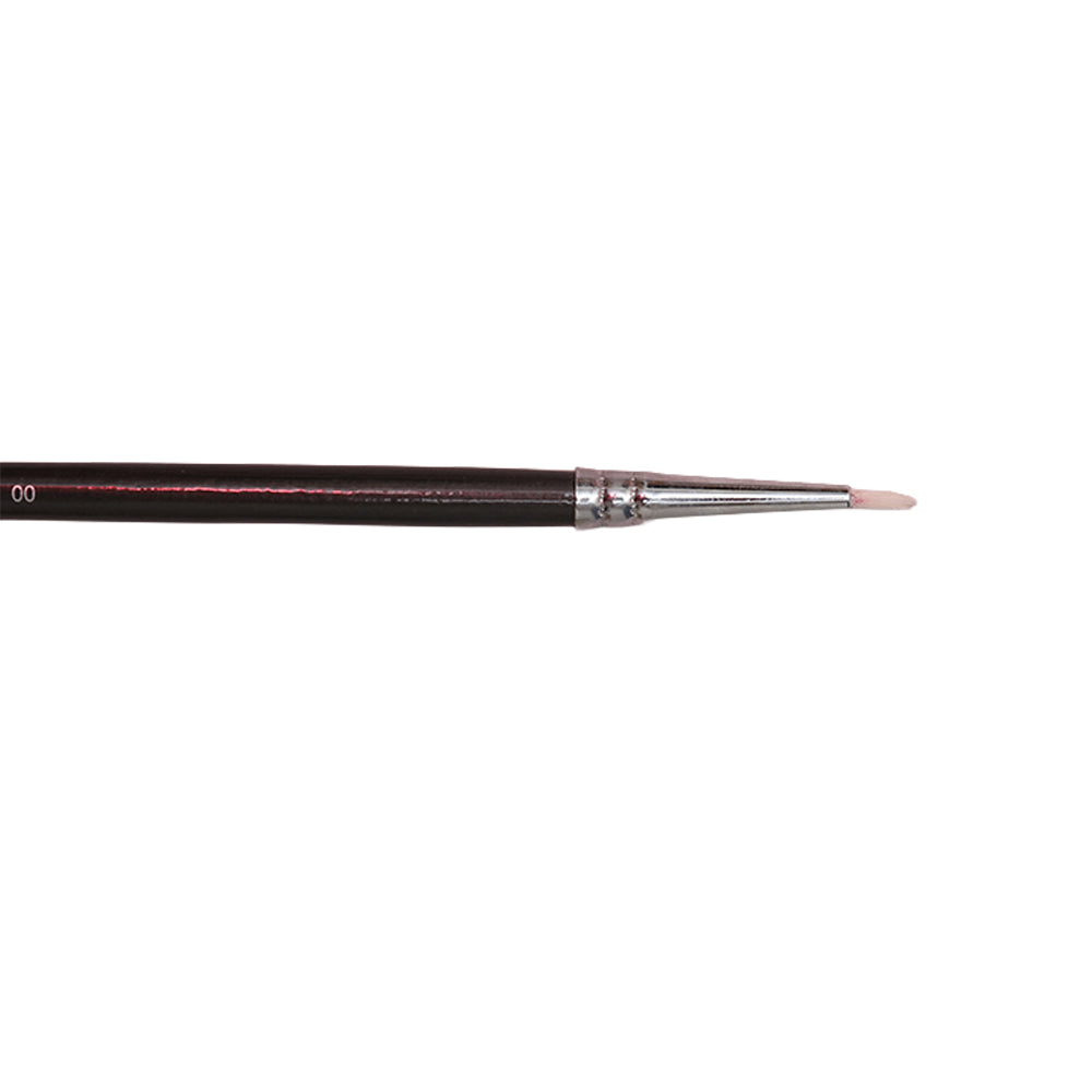 Premium Round Brush Synthetic Hair Handle Length 200mm Size 00 1 pc