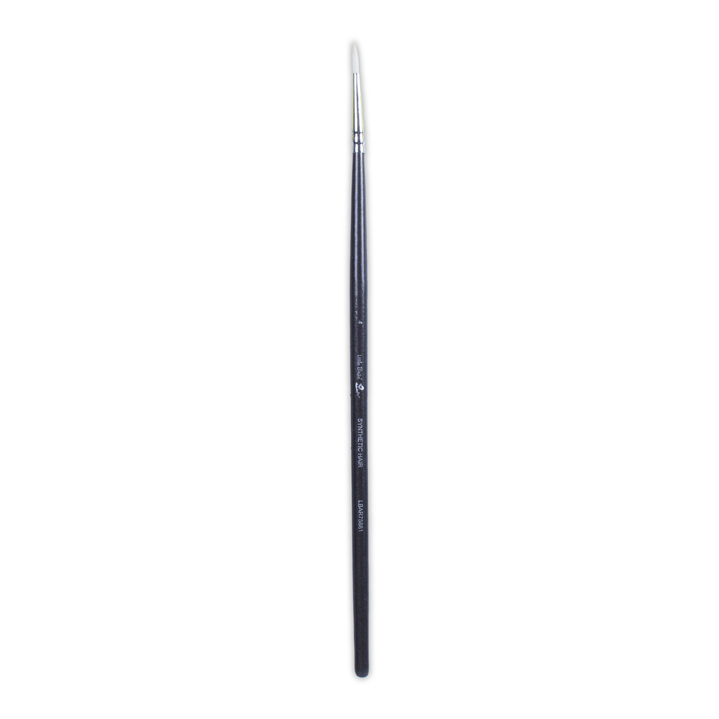 Premium Round Brush Synthetic Hair Handle Length 200mm Size 4 1 pc