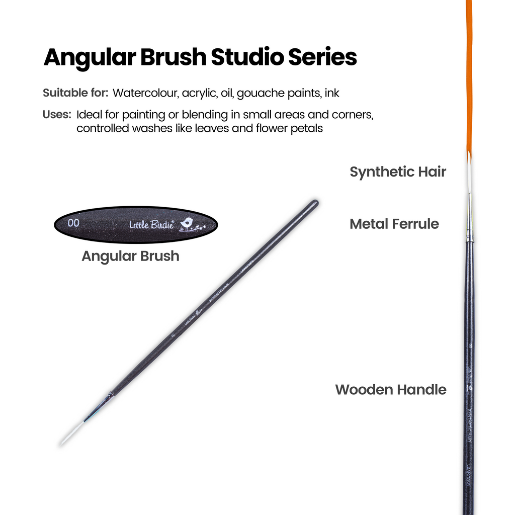 Premium Liner Brush Synthetic Hair Handle Length 200mm Size 00 1 pc