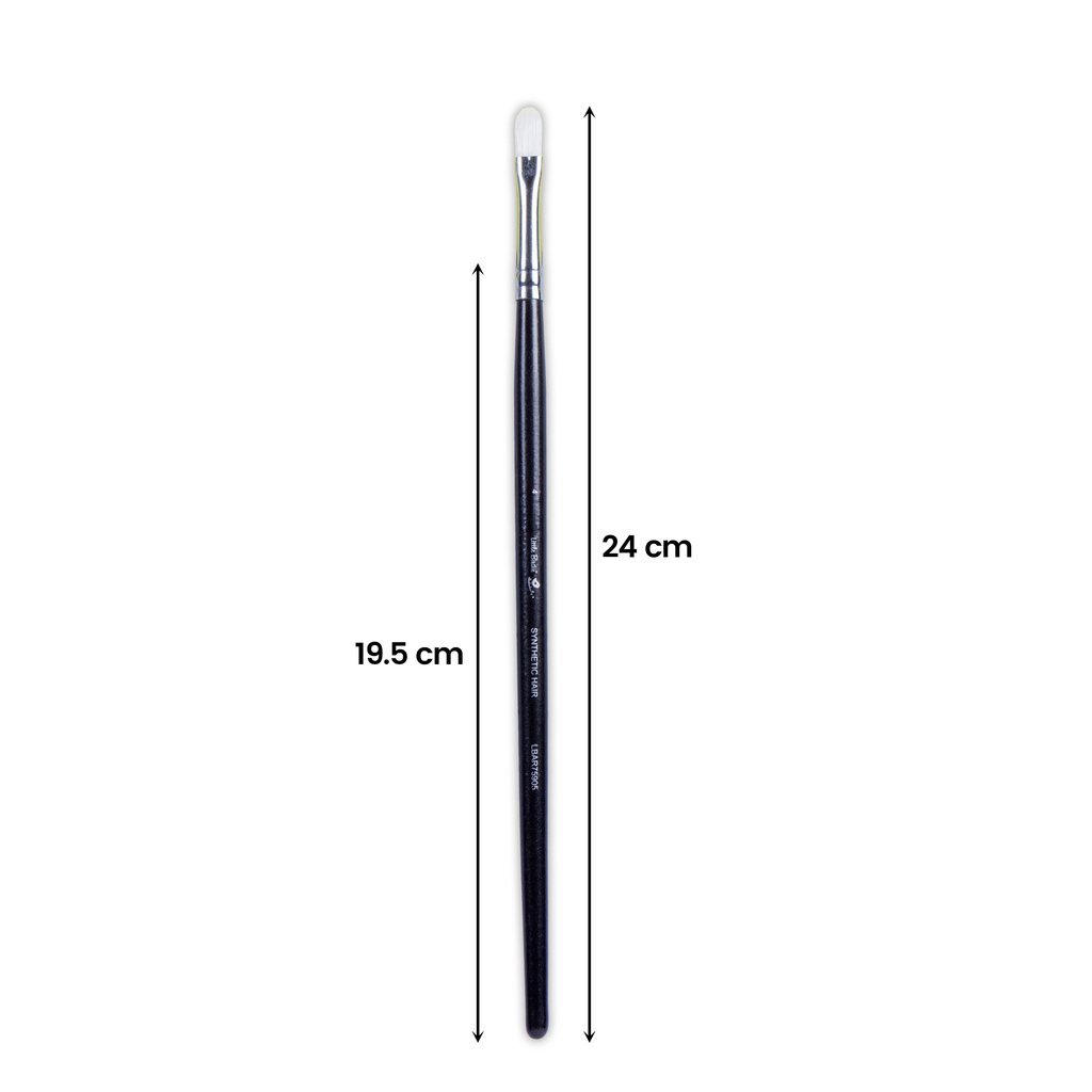 Premium Filbert Brush Synthetic Hair Handle Length 200mm Size 4 1 pc