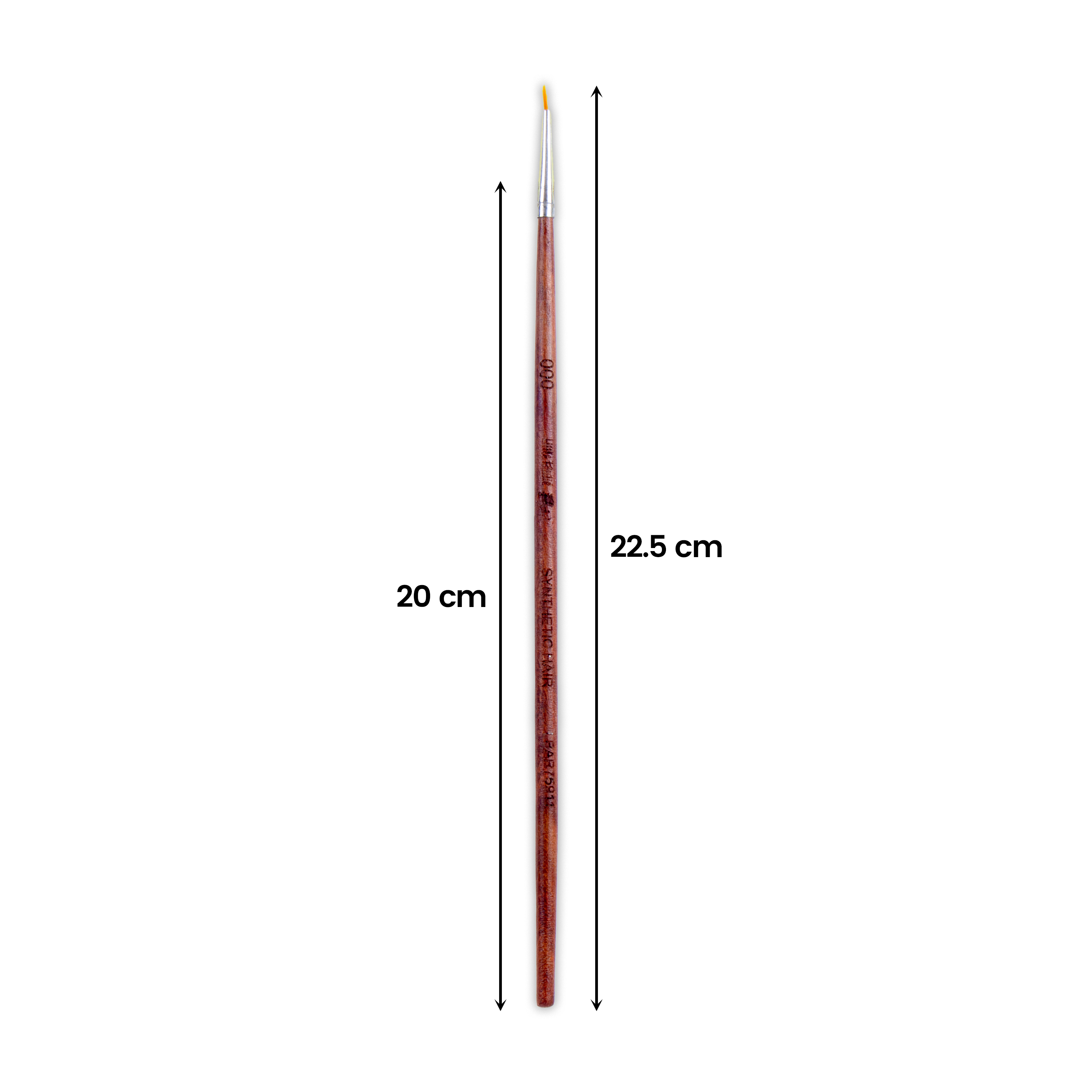 Rosewood Round Brush Synthetic Hair Handle Length 200mm Size 000 1 pc