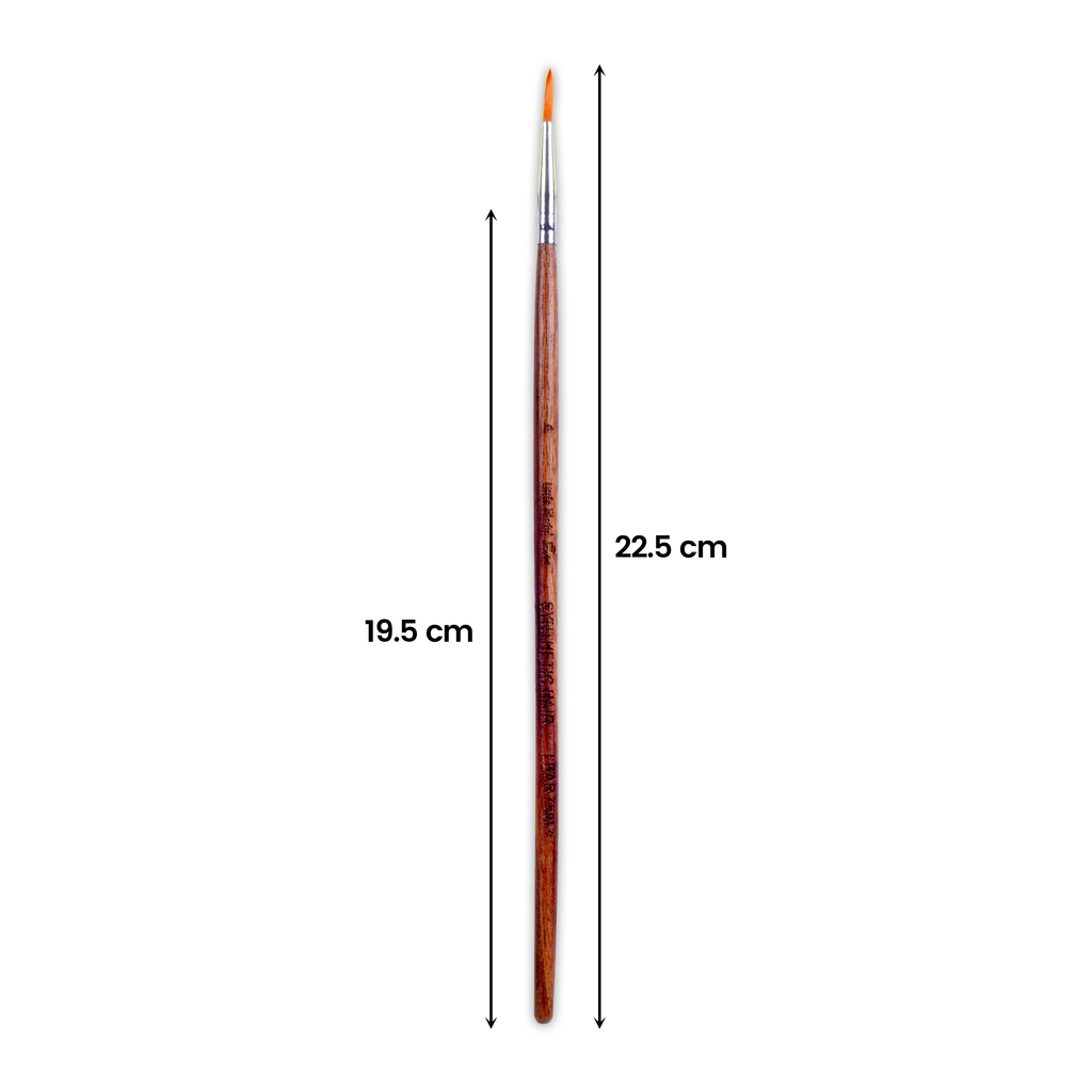 Rosewood Round Brush Synthetic Hair Handle Length 200mm Size 4 1 pc