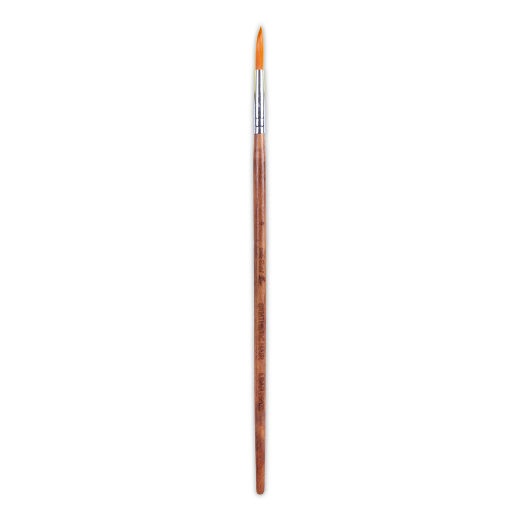 Rosewood Round Brush Synthetic Hair Handle Length 200mm Size 9 1 pc