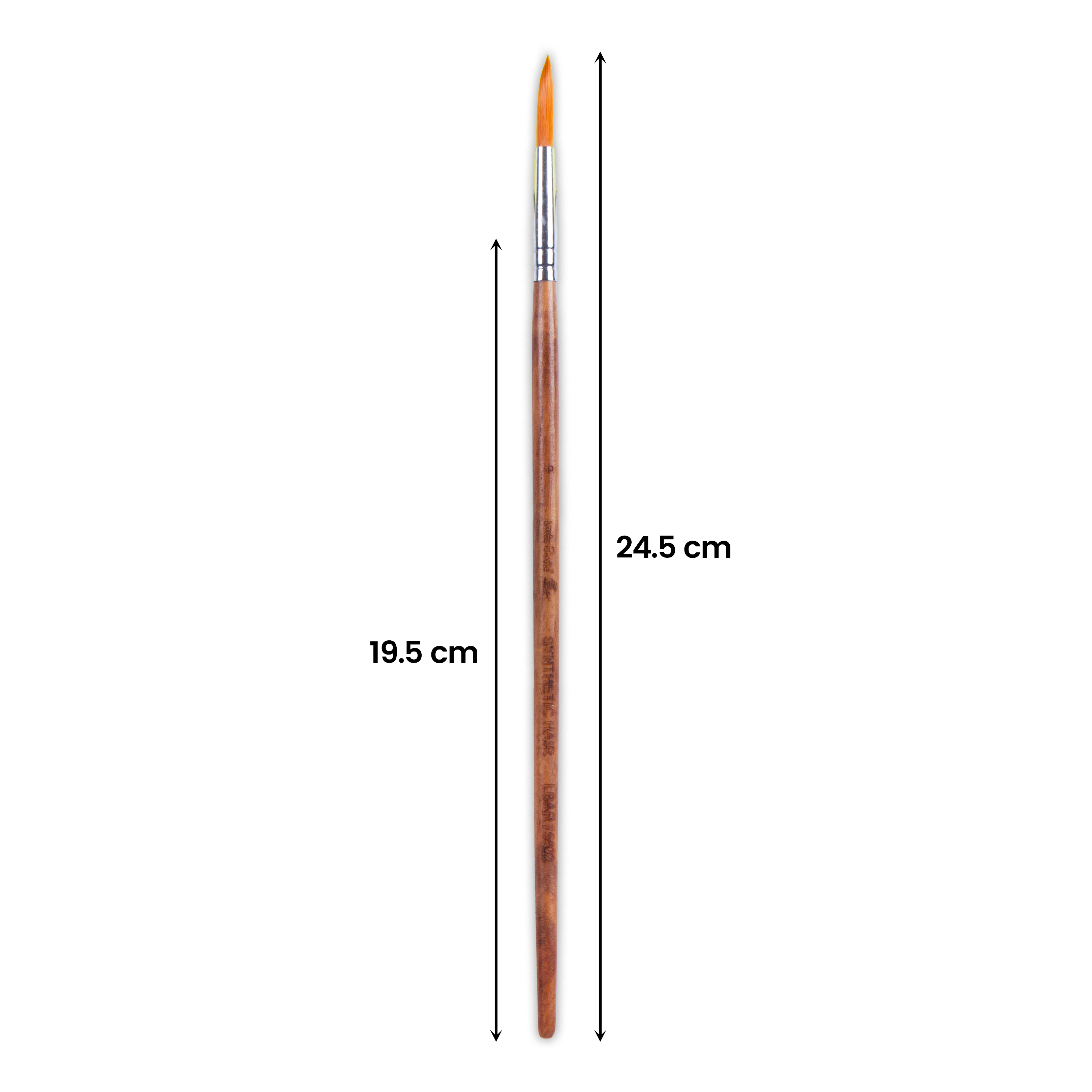 Rosewood Round Brush Synthetic Hair Handle Length 200mm Size 9 1 pc