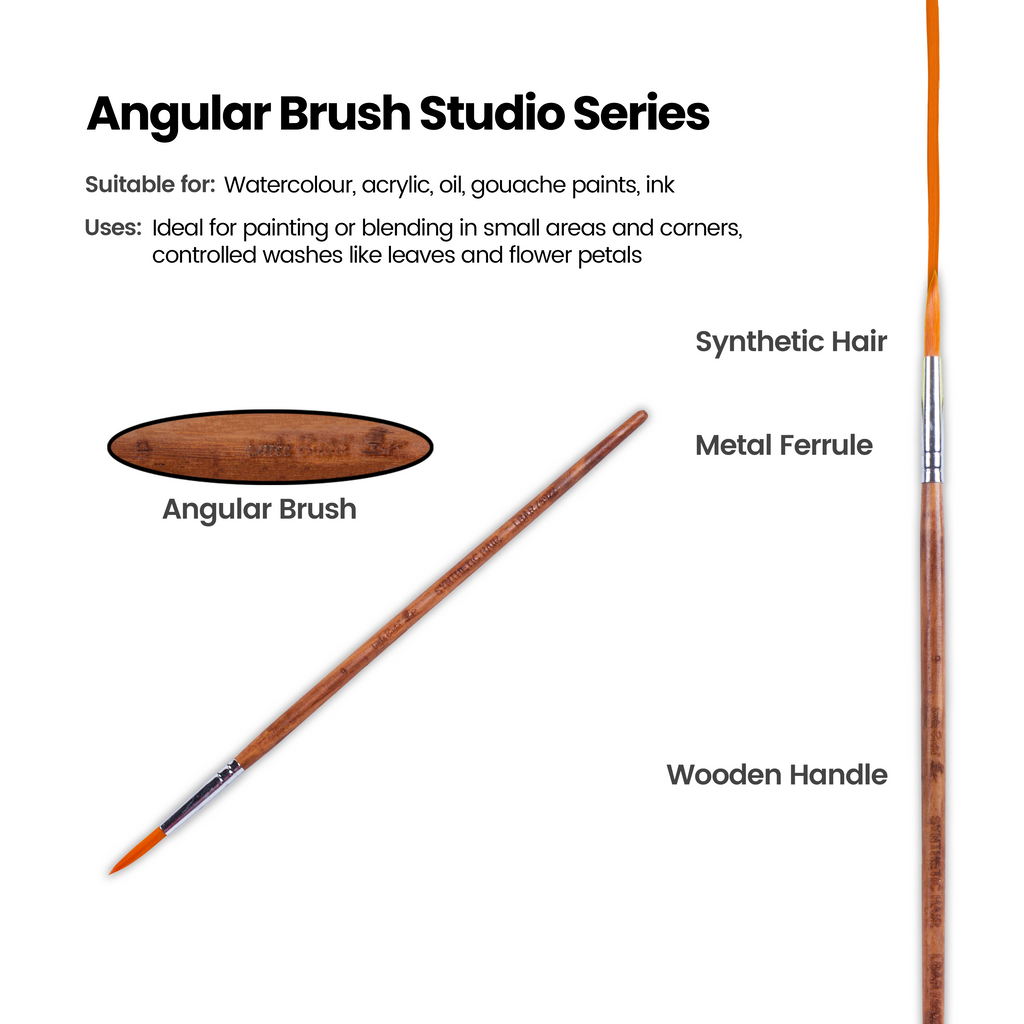 Rosewood Round Brush Synthetic Hair Handle Length 200mm Size 9 1 pc