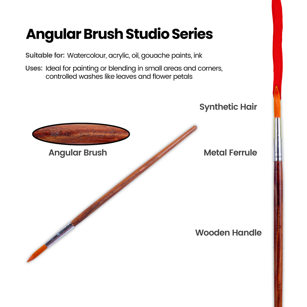 Rosewood Round Brush Synthetic Hair Handle Length 200mm Size 12 1 pc