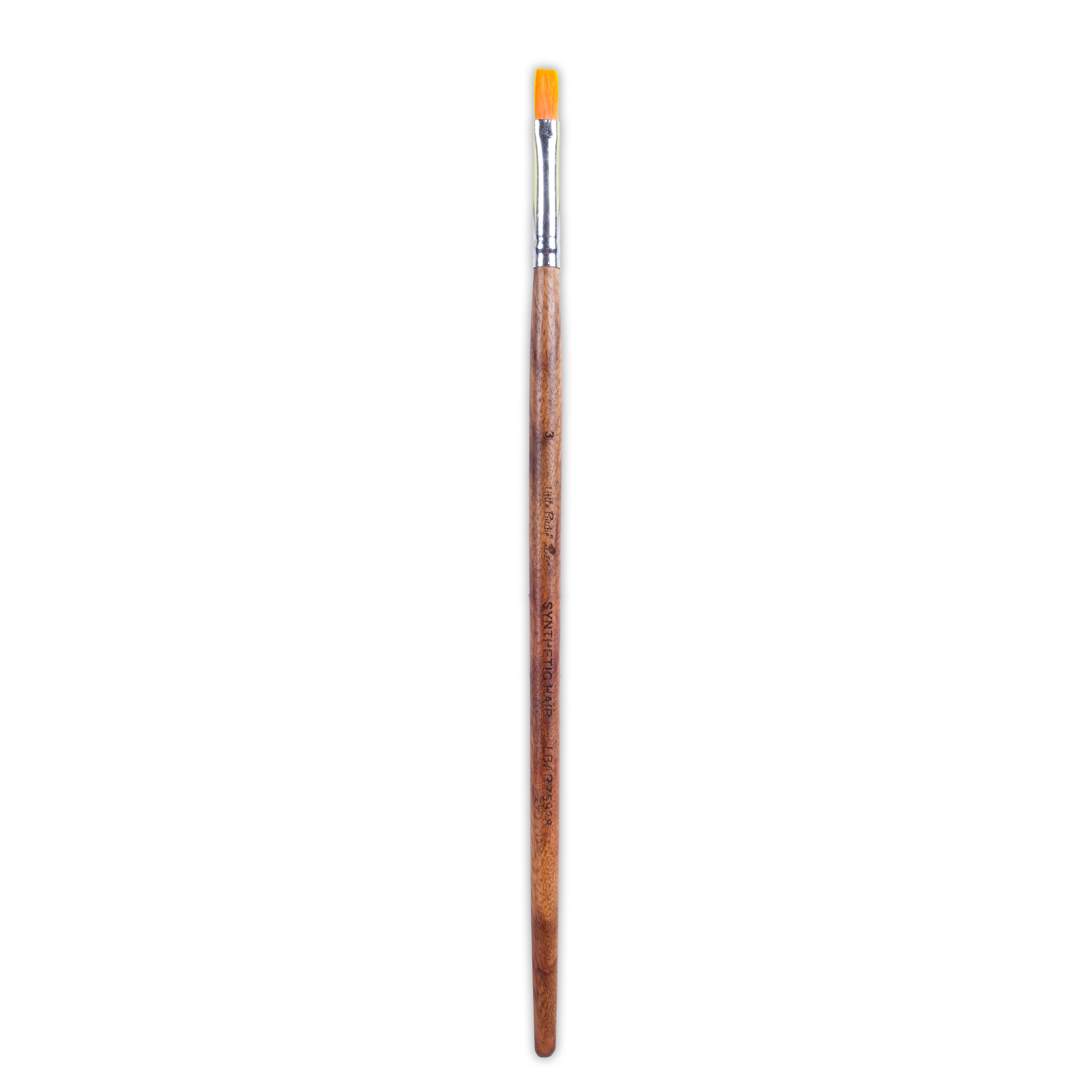 Rosewood Flat Brush Synthetic Hair Handle Length 200mm Size 3 1 pc