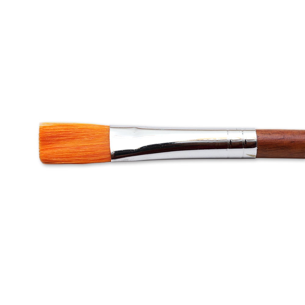 Rosewood Flat Brush Synthetic Hair Handle Length 200mm Size 7 1 pc