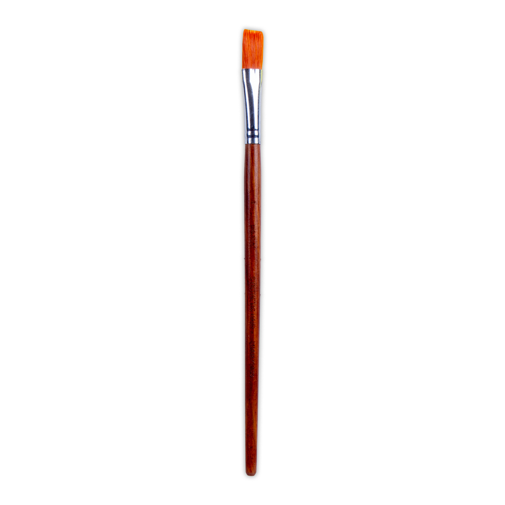 Rosewood Flat Brush Synthetic Hair Handle Length 200mm Size 8 1 pc