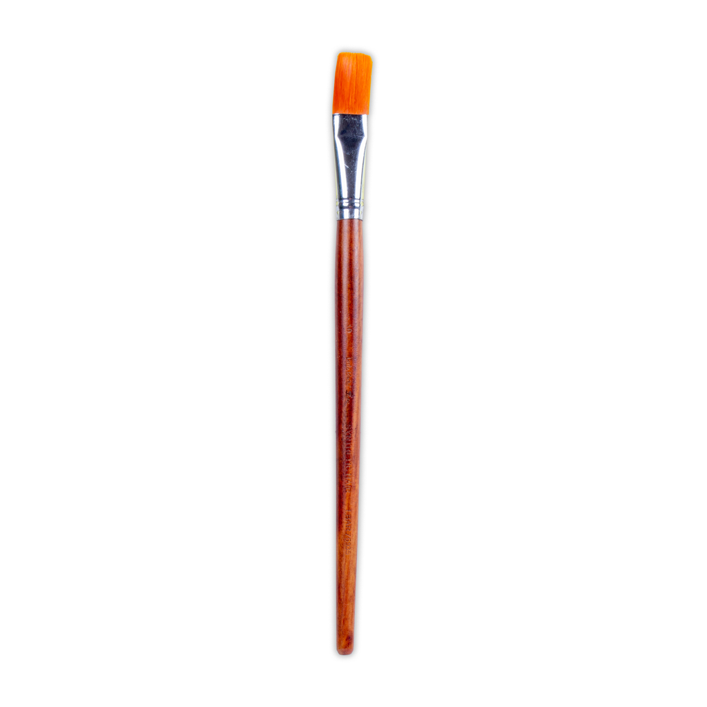 Rosewood Flat Brush Synthetic Hair Handle Length 200mm Size 10 1 pc