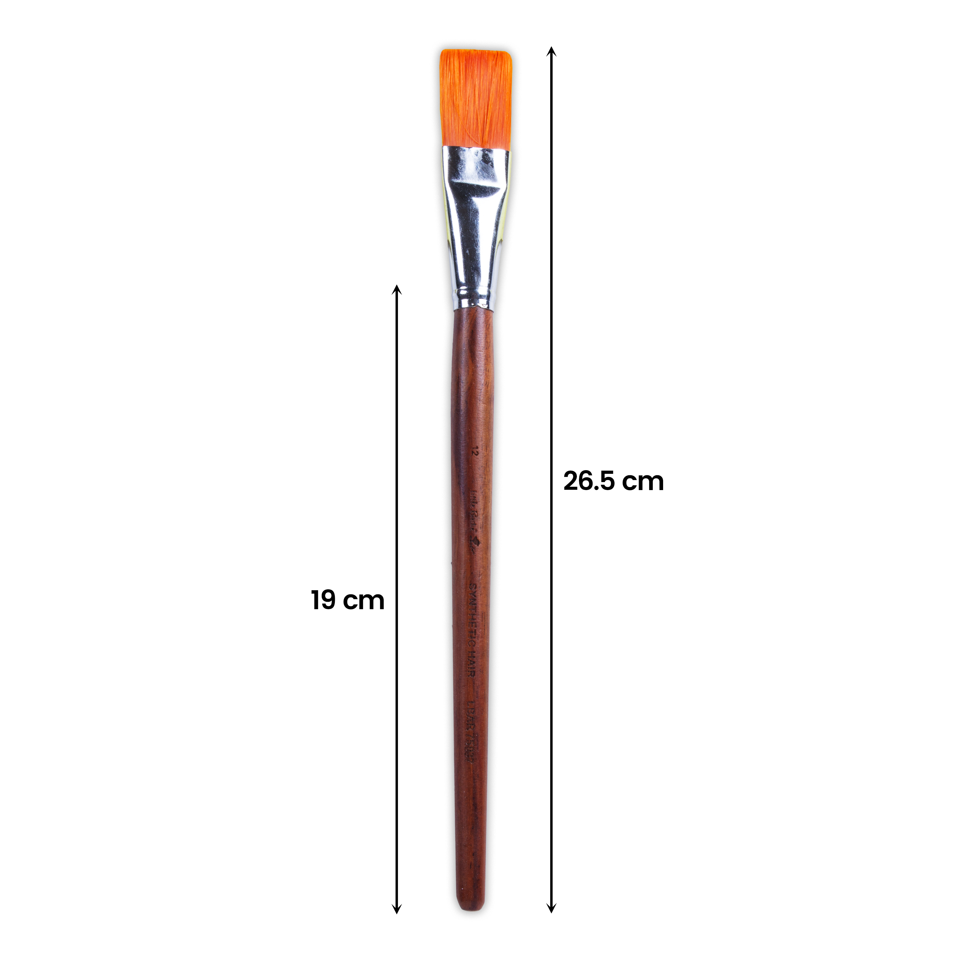 Rosewood Flat Brush Synthetic Hair Handle Length 200mm Size 12 1 pc