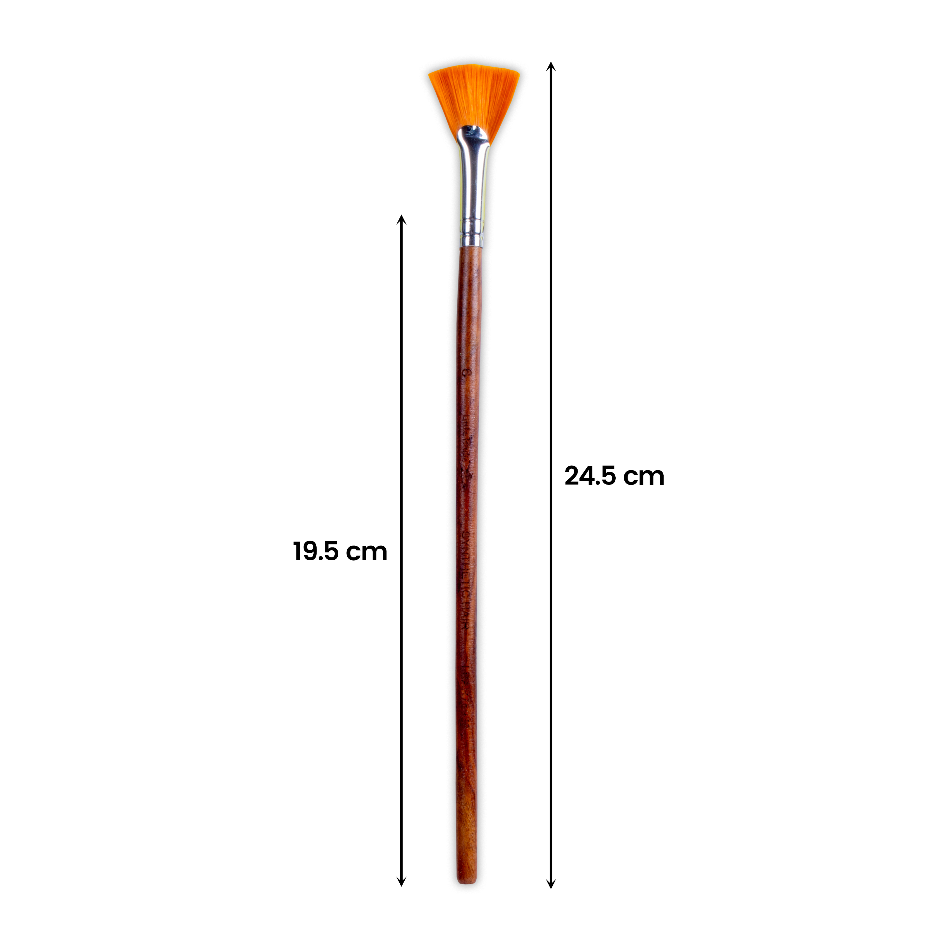 Rosewood Fan Brush Synthetic Hair Handle Length 200mm Size 6 1 pc